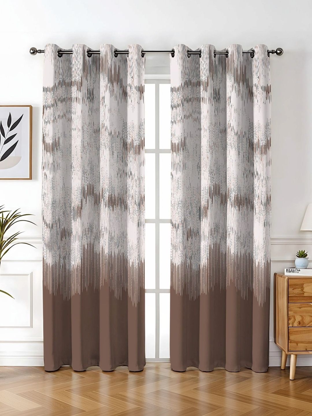 AAVIS DECOR Brown Room Darkening Door Curtain-picture-25