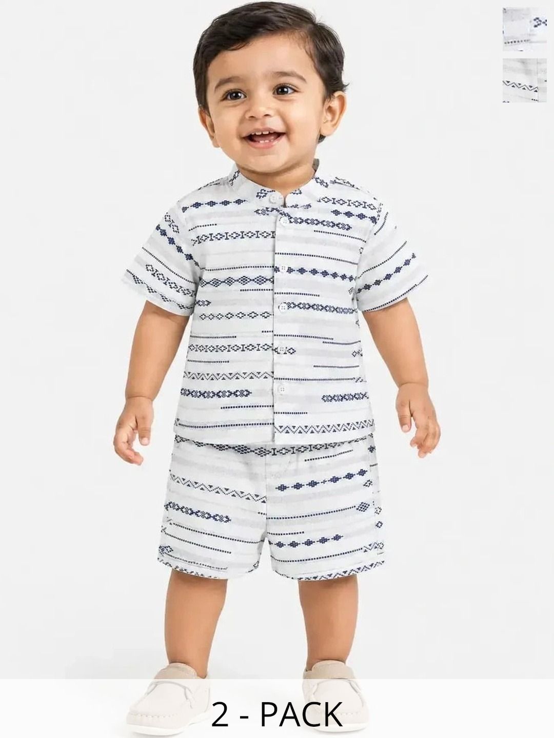 Bloomup Boys Printed Shirt with Shorts-picture-18