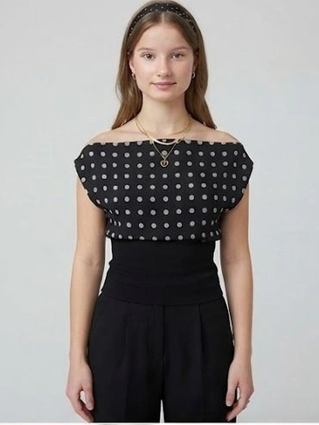 HOMODA Polka Dot Print Cotton Top-picture-43