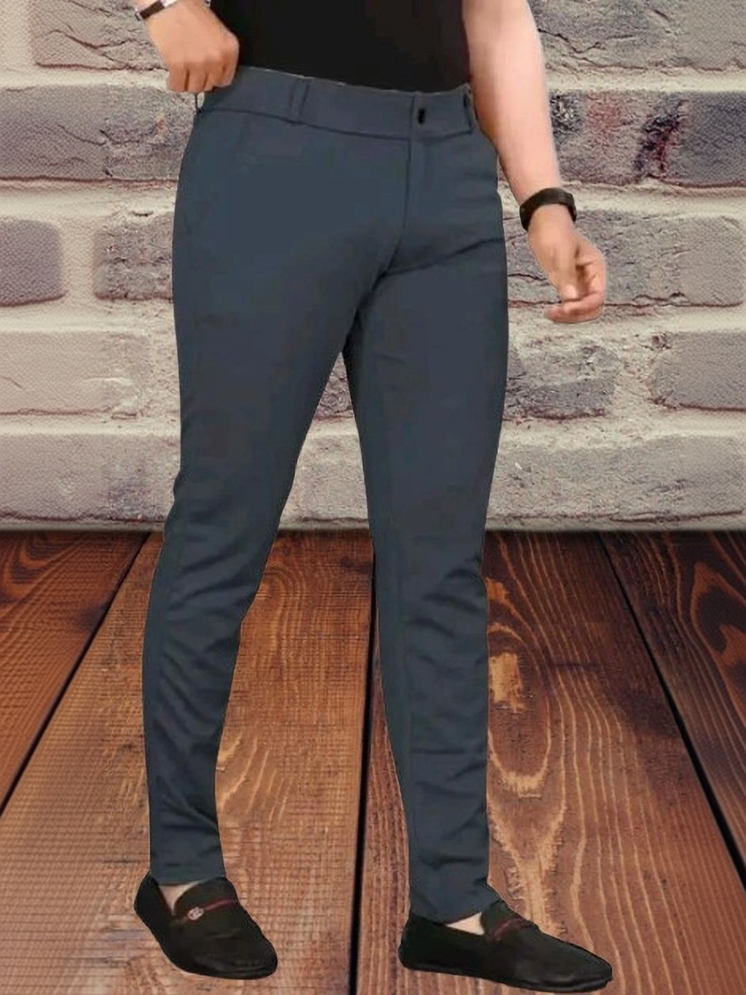 Nk staylish Men Smart Slim Fit Trousers-picture-48