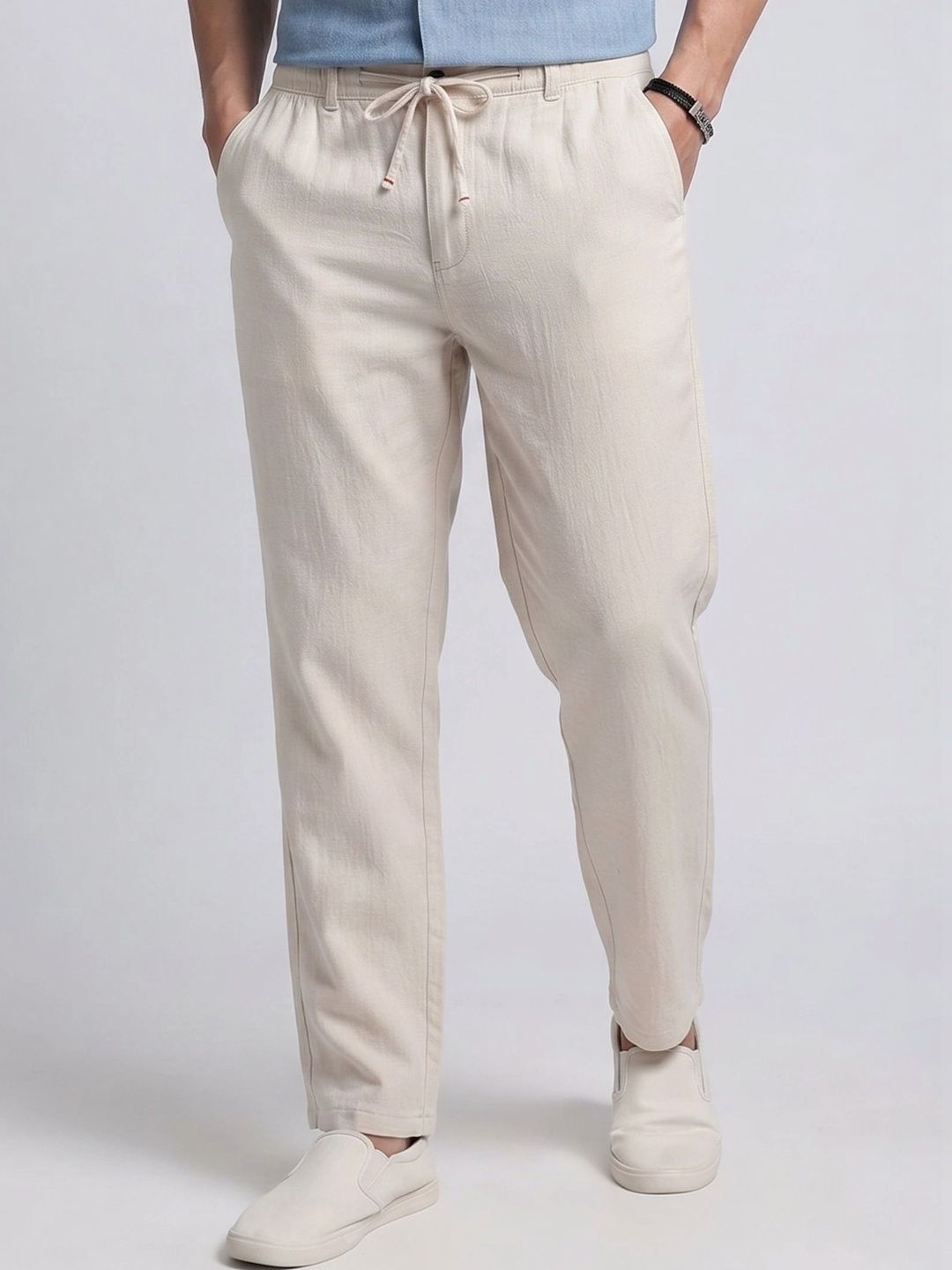 URBANICE Men Relaxed Loose Fit Trousers-picture-22