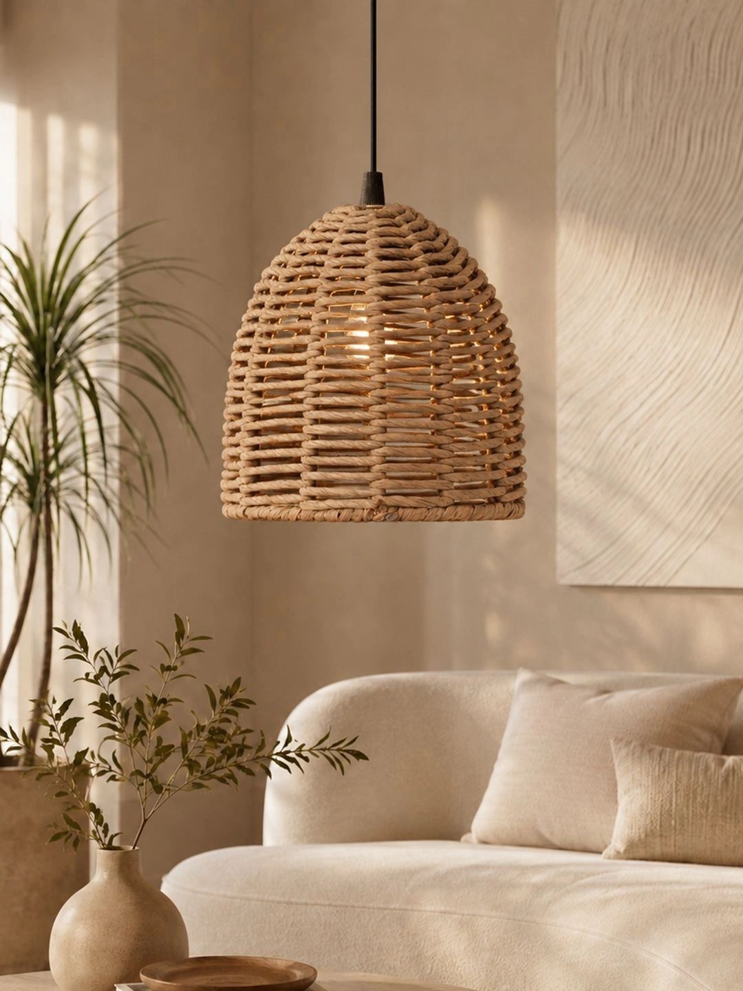 Decorcity Brown Textured Ceiling Lamp-picture-57