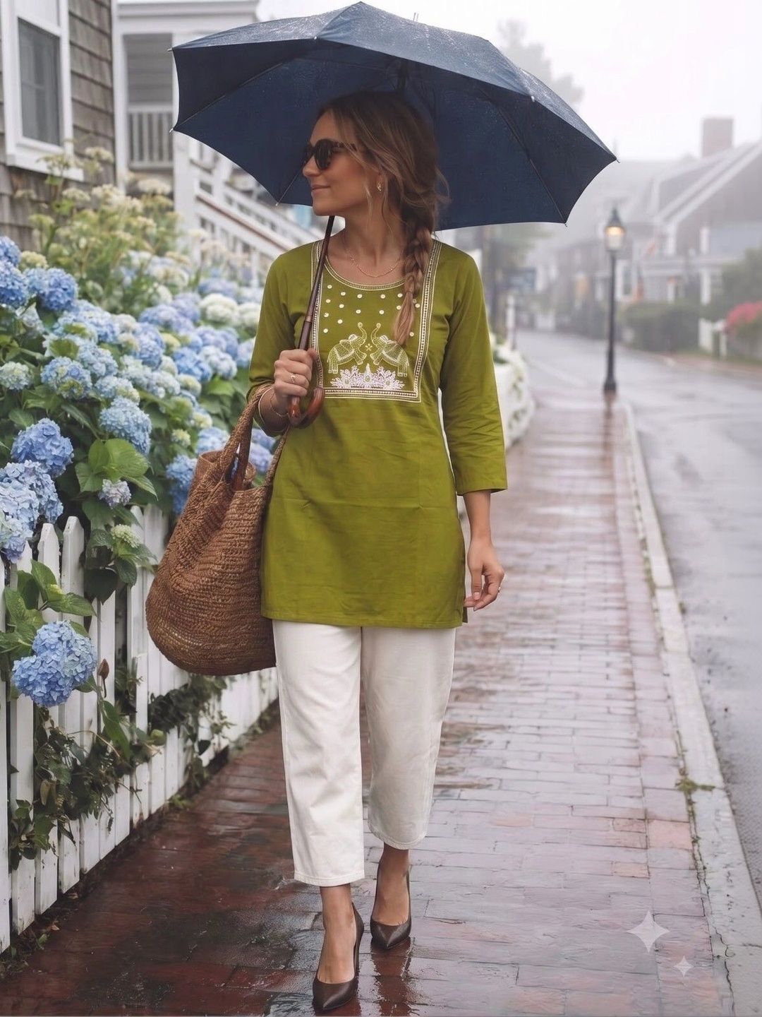 AXI COUTURE Ethnic Motifs Embroidered Thread Work Pure Cotton Thread Work Kurti-picture-18
