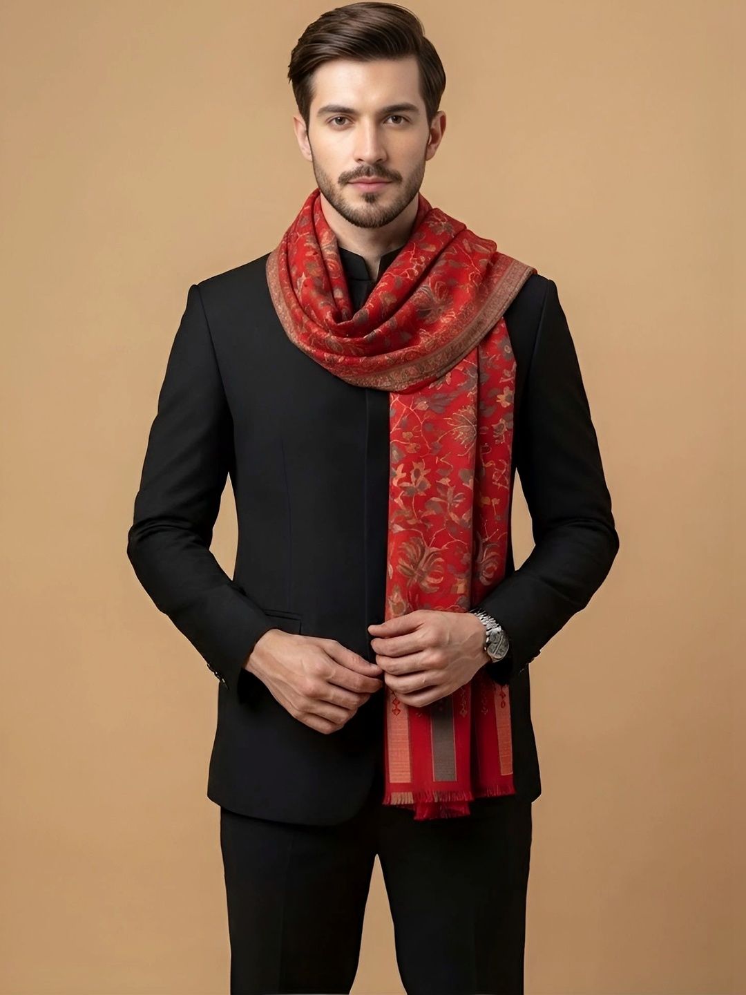 MUFFLY Men Woven Design Stole-picture-42