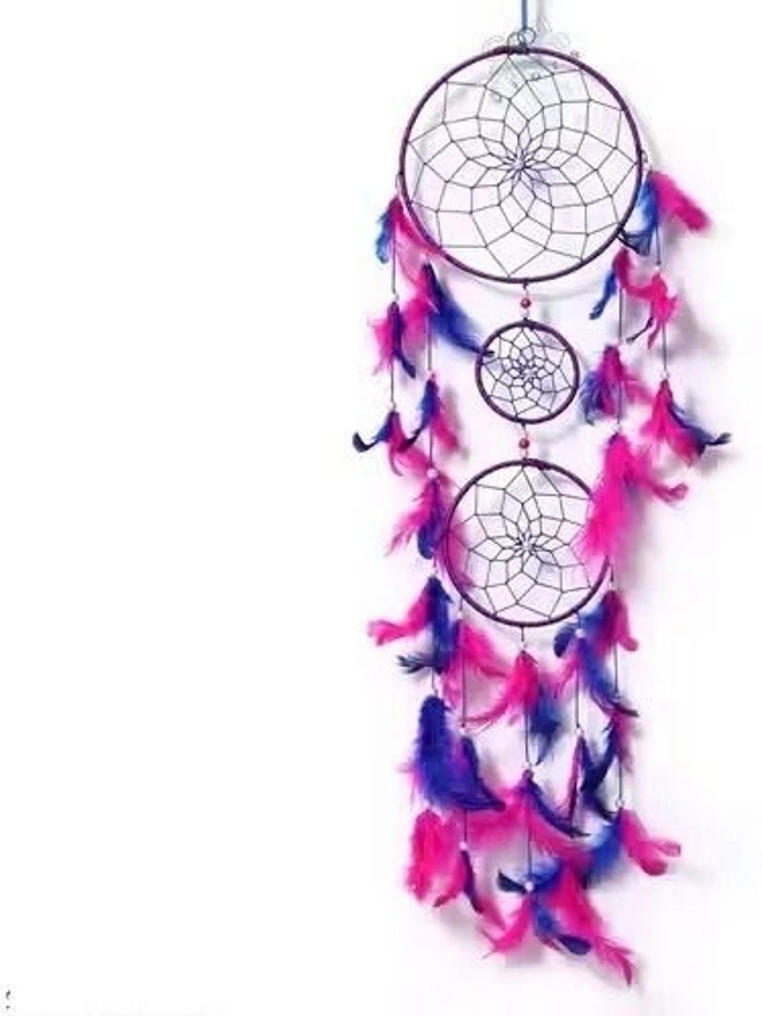 Good Aura Store Blue Self-Designed Circular Handcrafted Bohemian Windchimes-image-16