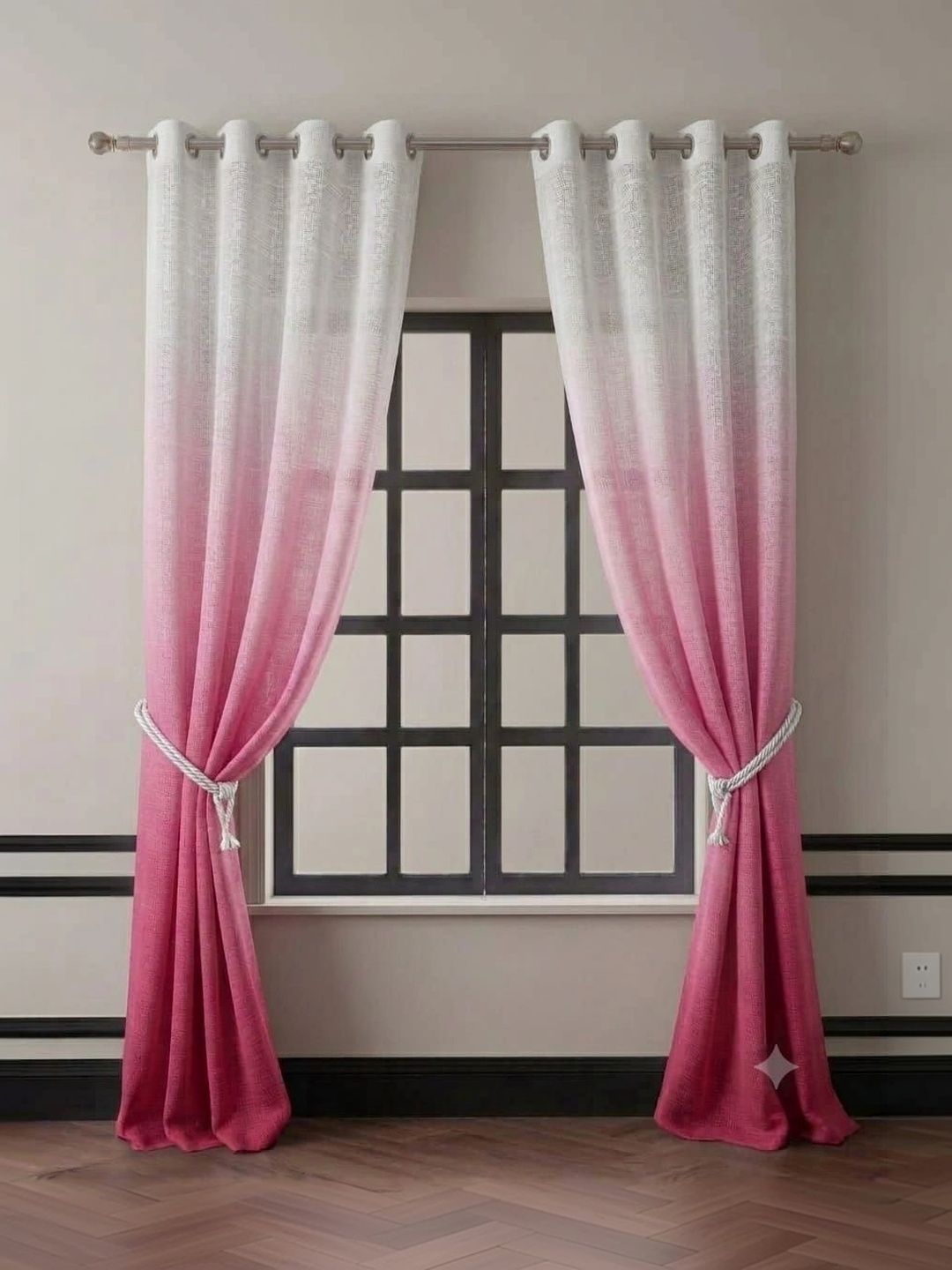 KANUM Pink Set of 2 Long Door Curtain-picture-13