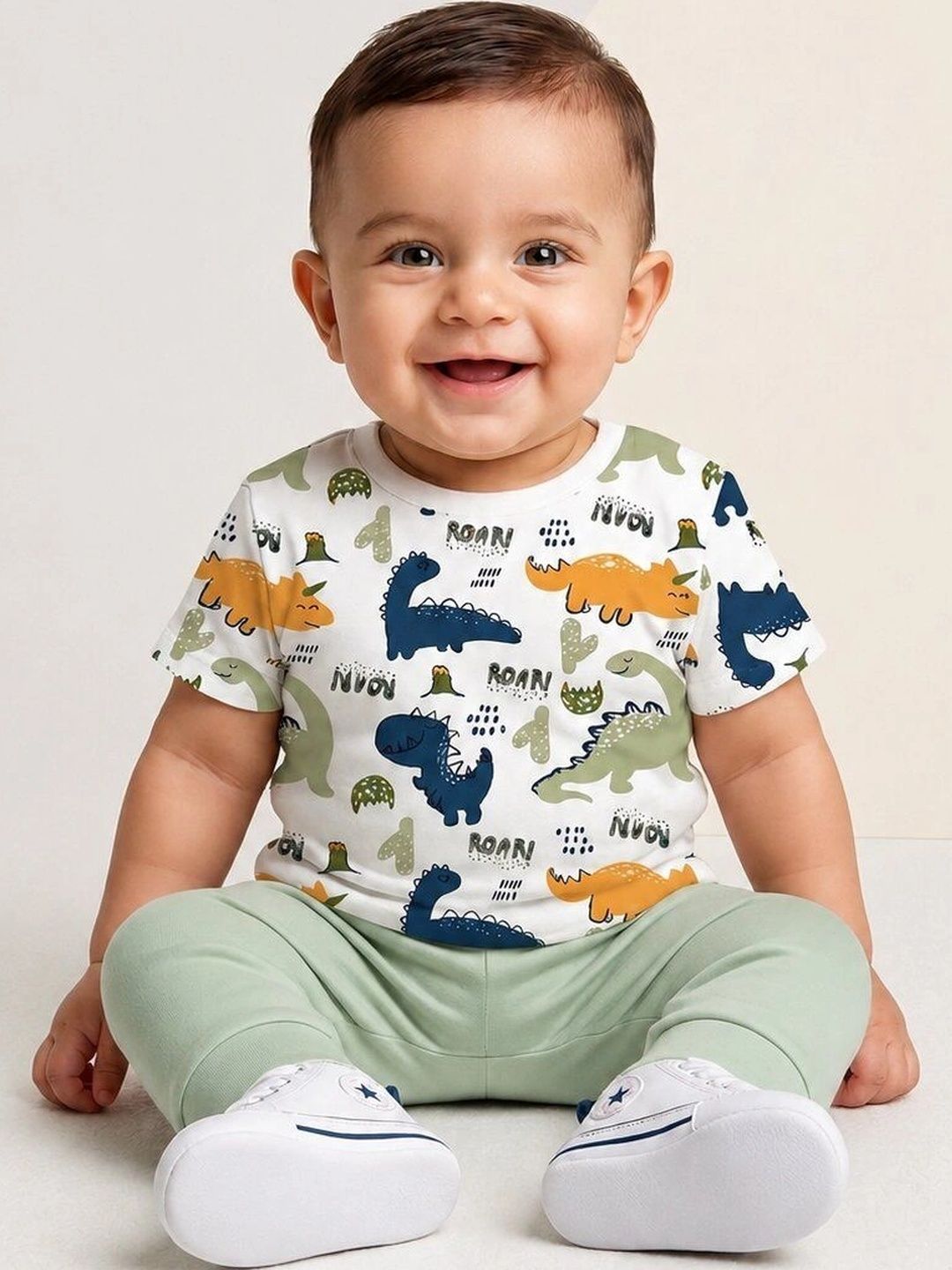 GENIE AND TOM Kids Printed Pure Cotton T-shirt-image-9