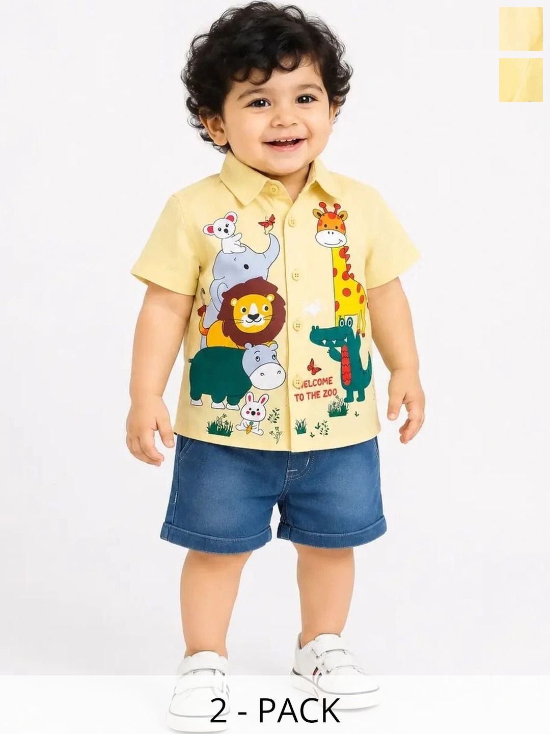 Bloomup Boys Printed Shirt with Shorts-picture-20