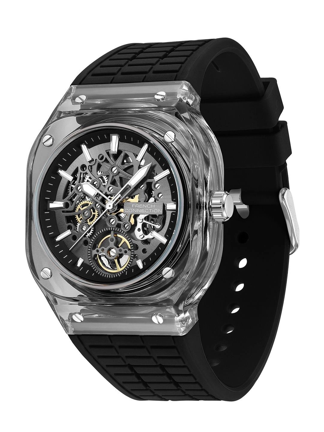 French Connection Men Skeleton Dial & Straps Analogue Automatic Watch FCG01BB-picture-24