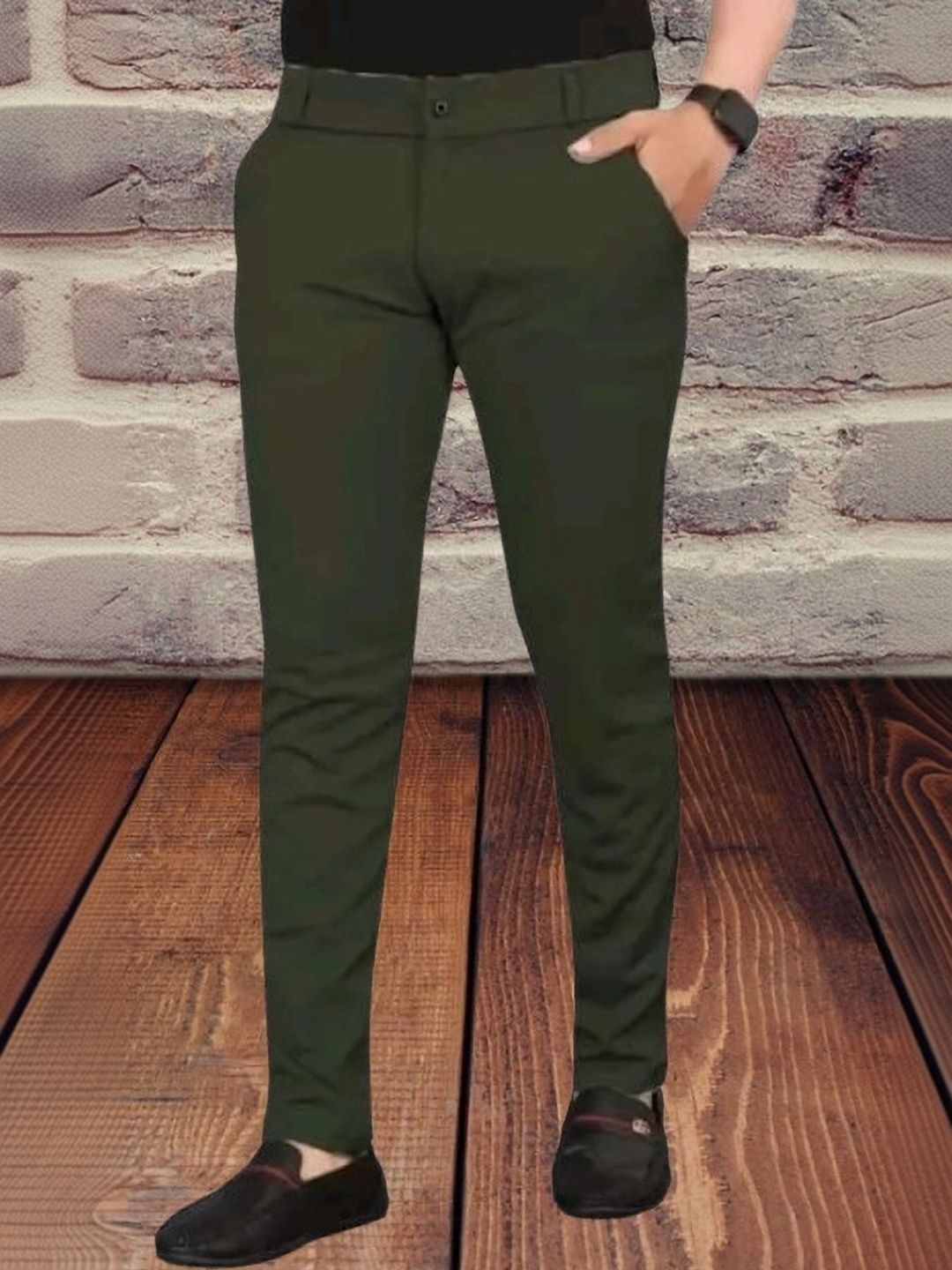 Nk staylish Men Smart Slim Fit Trousers-picture-52