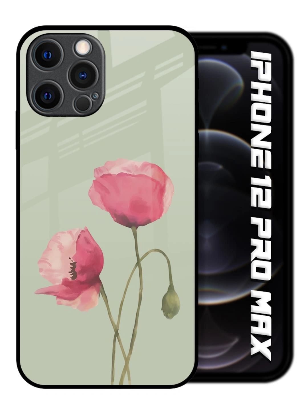 QRIOH Floral Printed iPhone 12 Pro Max Back Case Mobile Accessories-picture-44