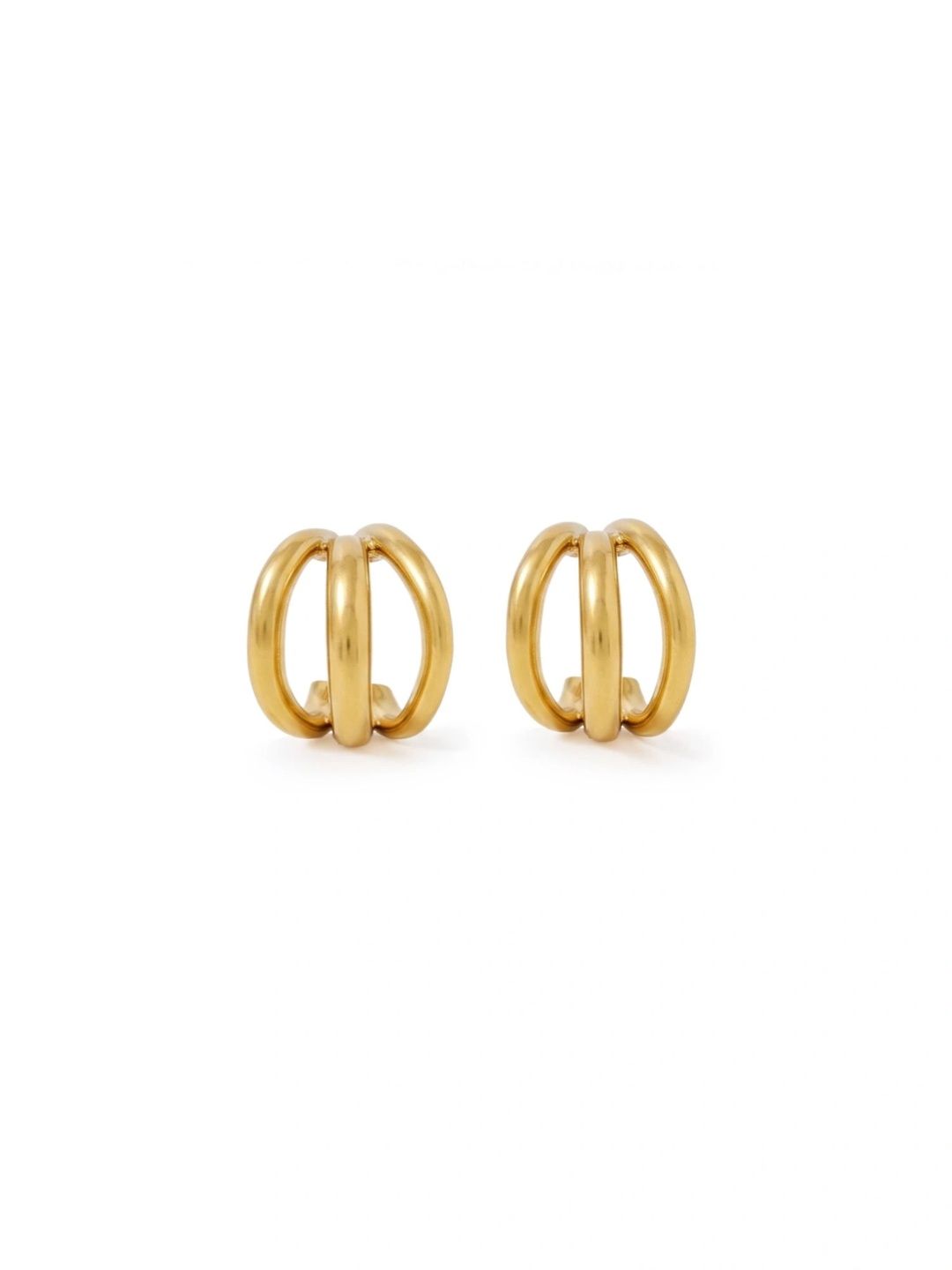 Kalakrith Milano 18K Gold-Plated Waterproof Triple Layer Hoop Earrings-picture-54