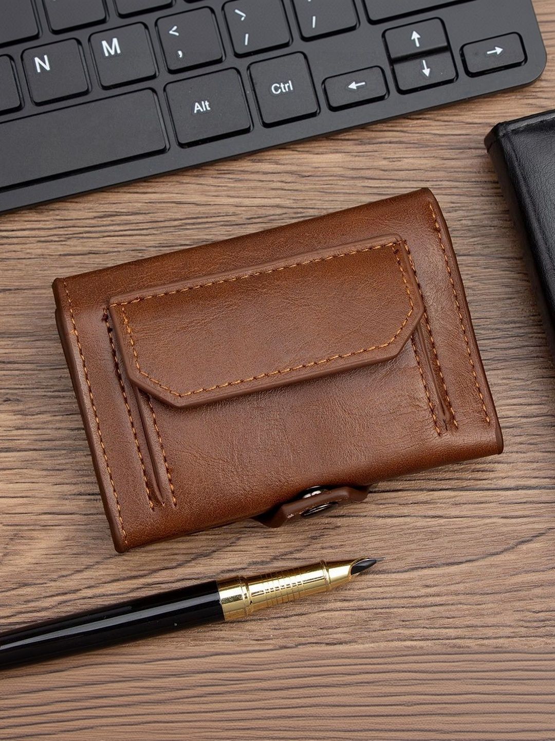 Bracevor Men PU Three Fold Wallet-picture-25