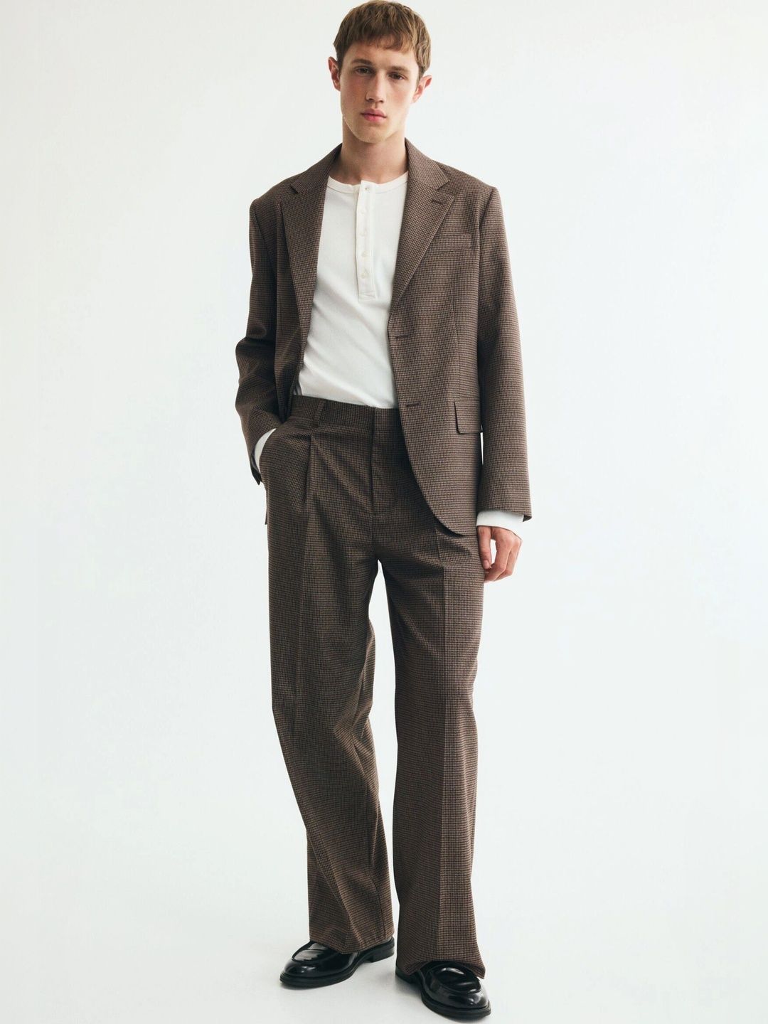 H&M Men Checked Easy Wash Trousers-picture-26
