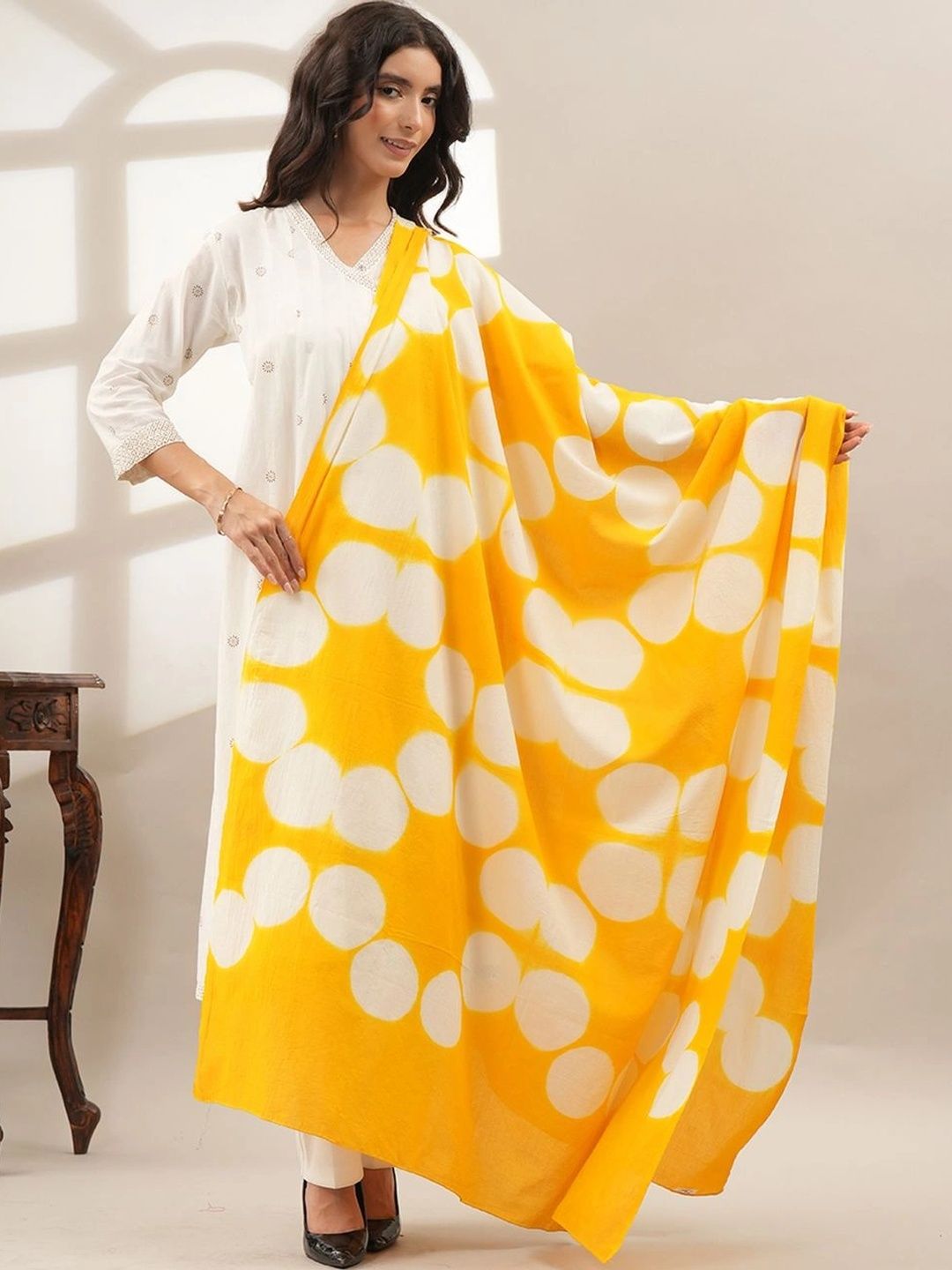 Style Shoes Printed Pure Cotton Bandhani Dupatta-image-34