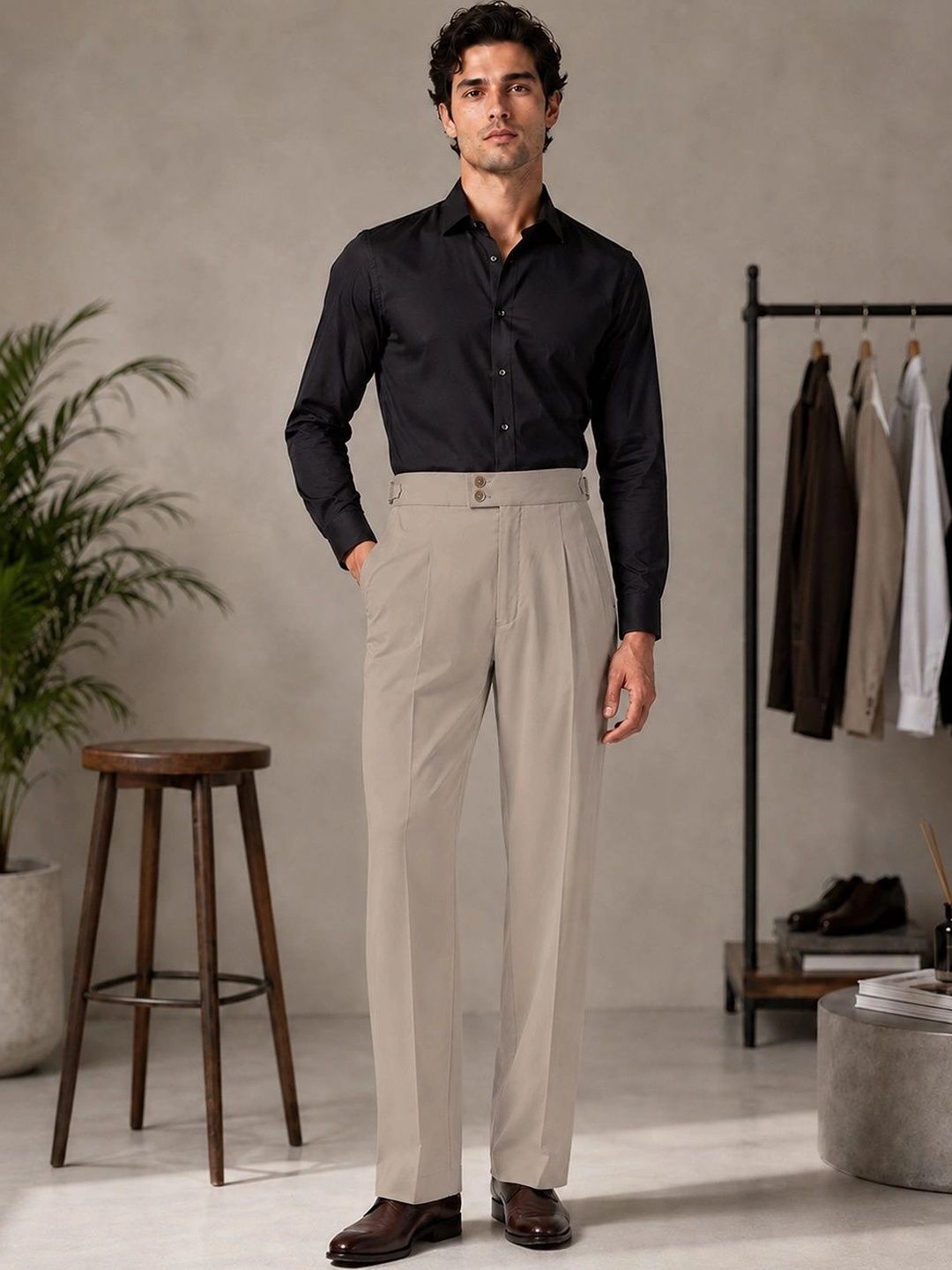 GENZILOOKS Men Smart Easy Wash Trousers-picture-13