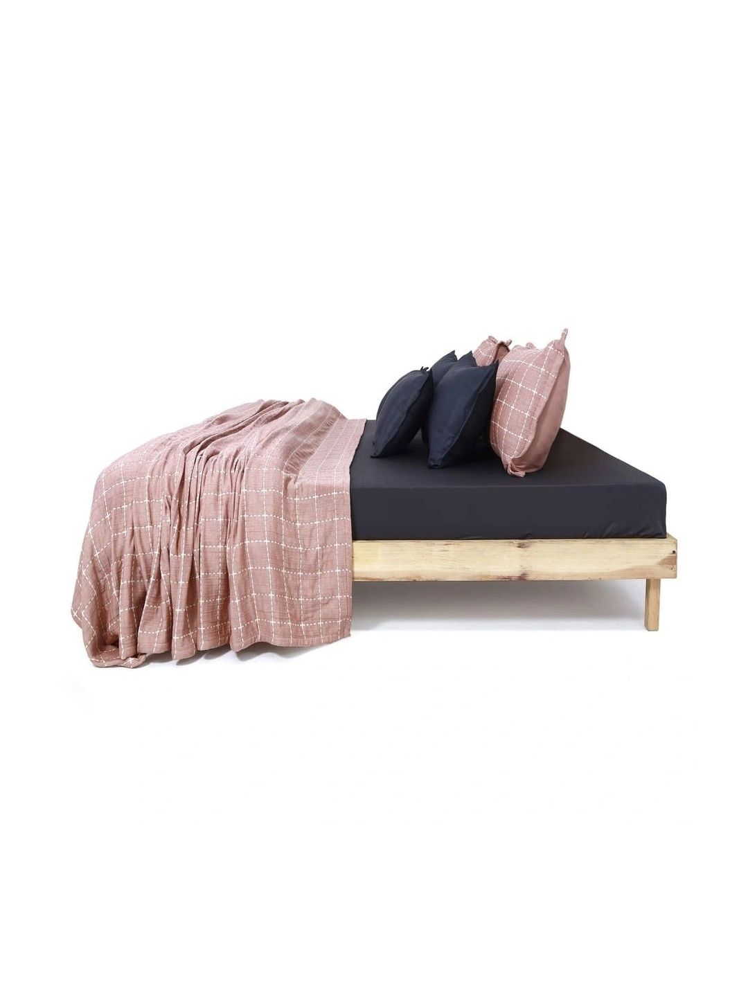 Zarf Pink & Rose Checked Microfiber AC Room 300 GSM Blanket-image-28