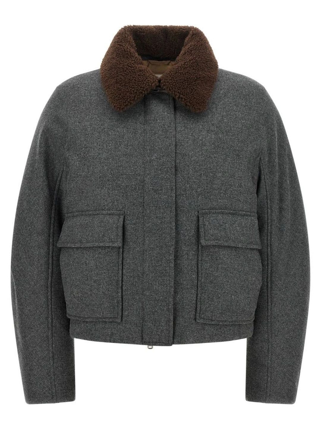 Brunello Cucinelli Women Woollen Crop Bomber Jacket-picture-19