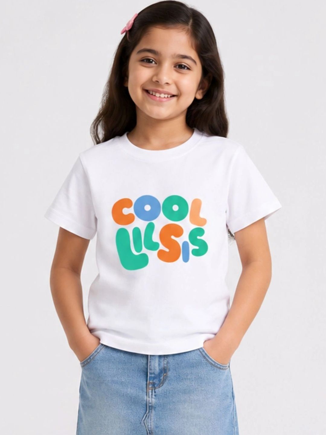 YAK YAK Girls Typography Printed Organic Cotton T-shirt-picture-31