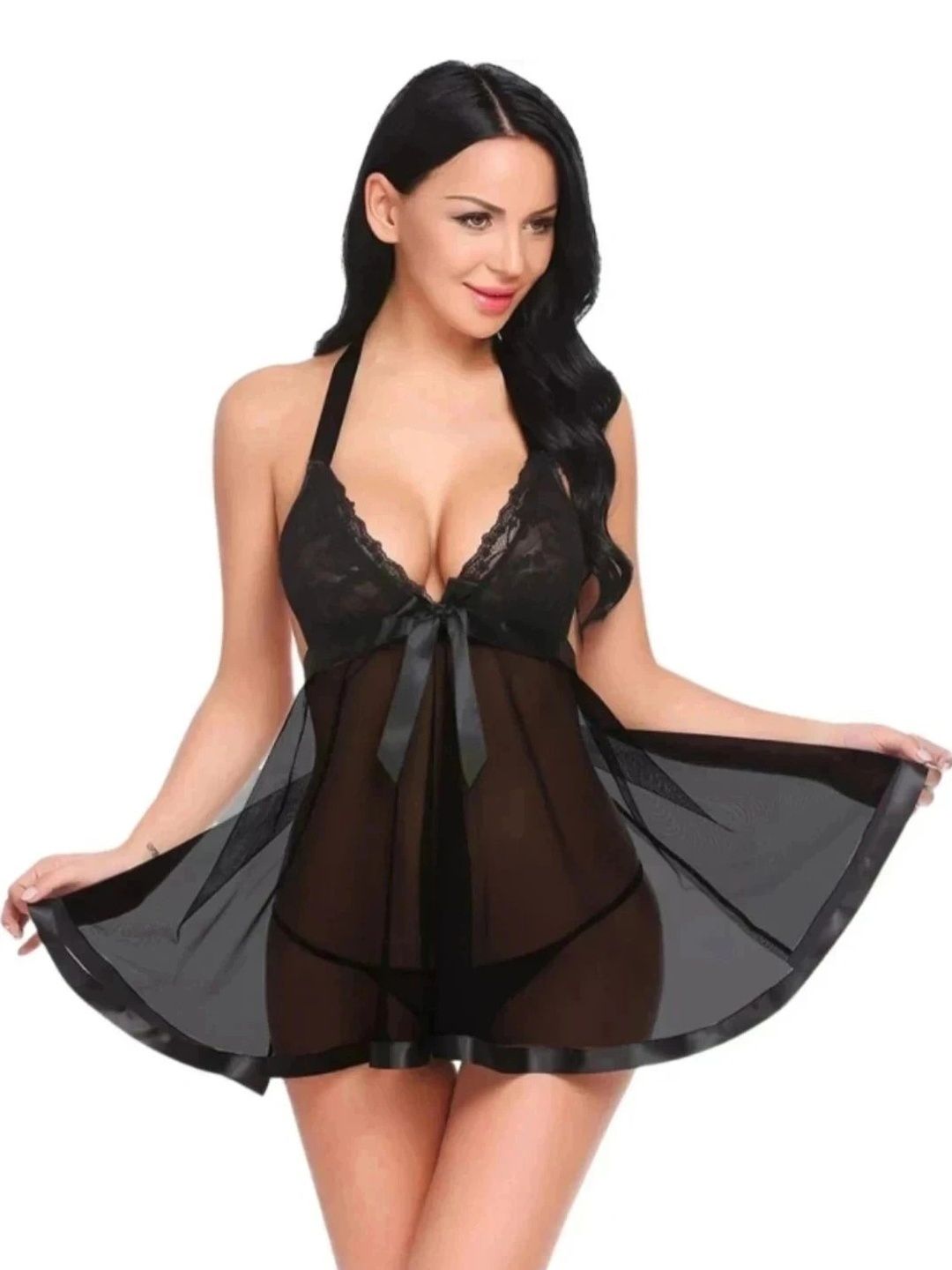 VSNAZ Net Halter Neck Baby Doll-picture-23