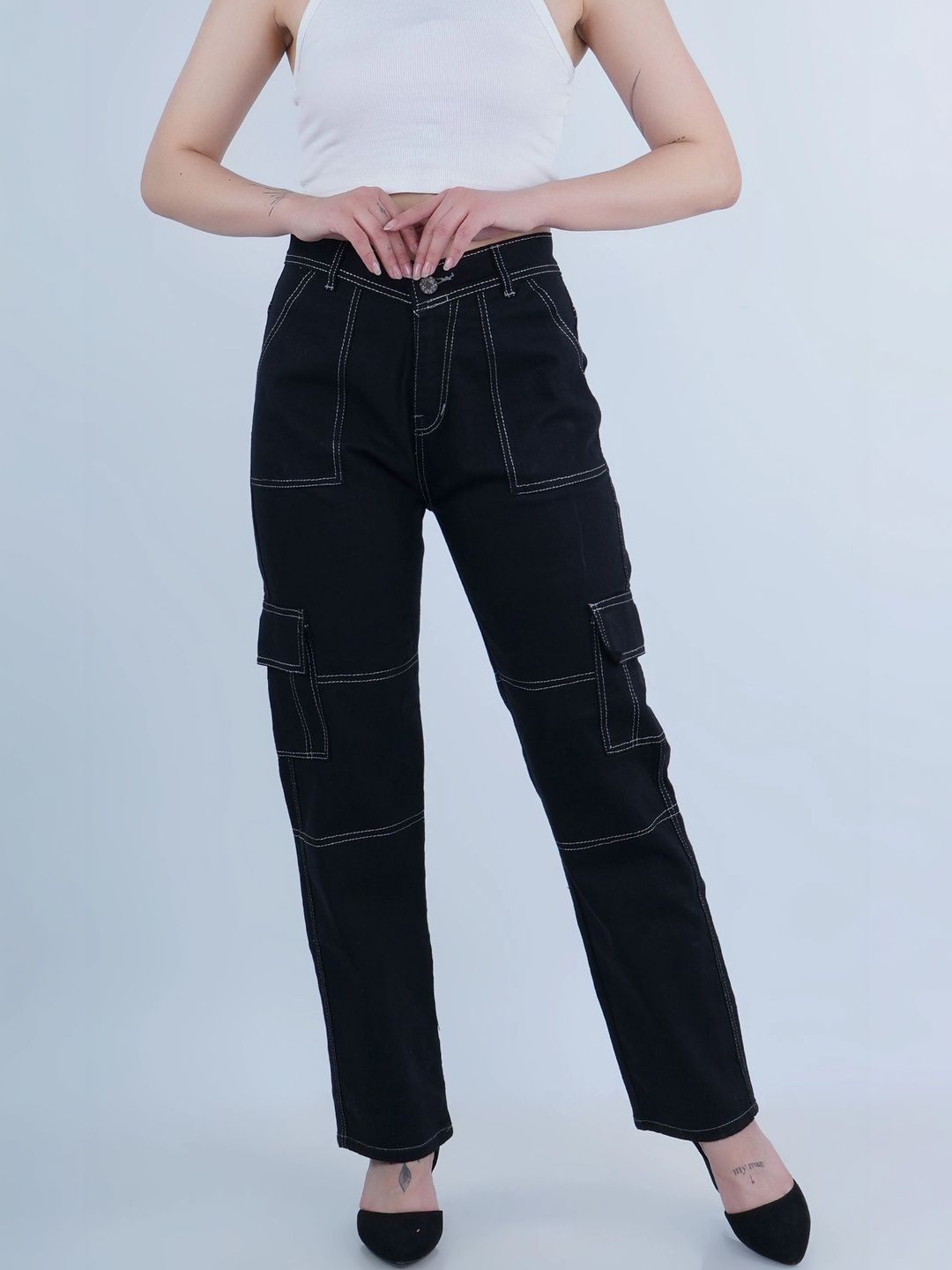 HERE&NOW Women Classic Easy Wash Cargos Trousers-picture-28