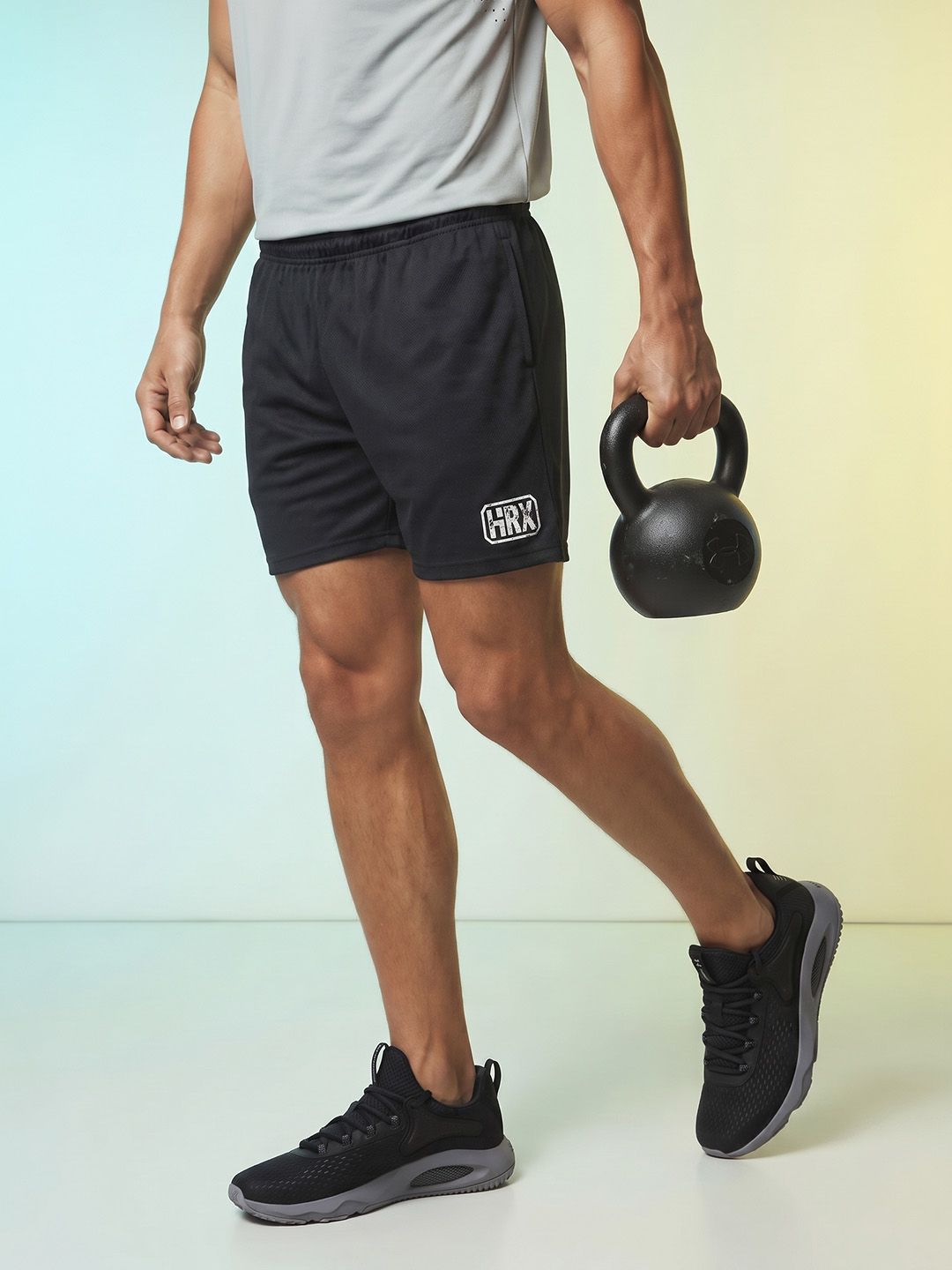 HRX by Hrithik Roshan Men Printed Rapid-Dry Training Shorts-image-44