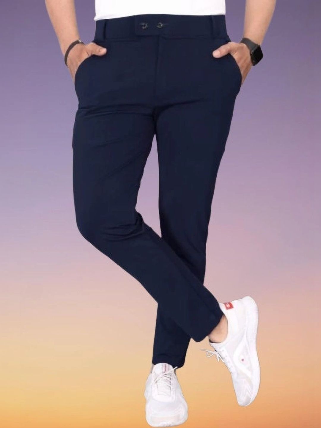 Nk staylish Men Smart Slim Fit Easy Wash Chinos Trousers-picture-29
