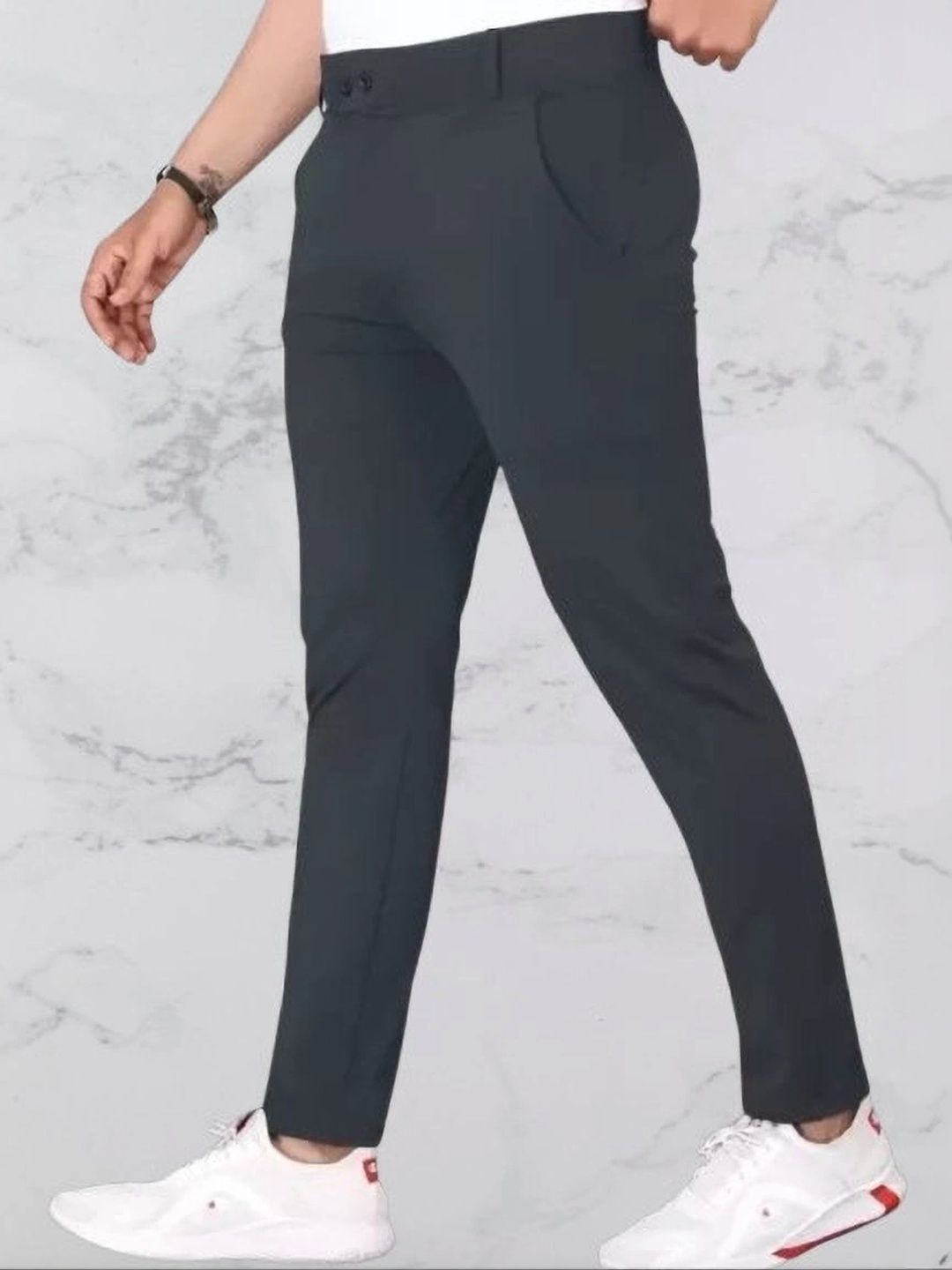 Nk staylish Men Smart Slim Fit Trousers-picture-33
