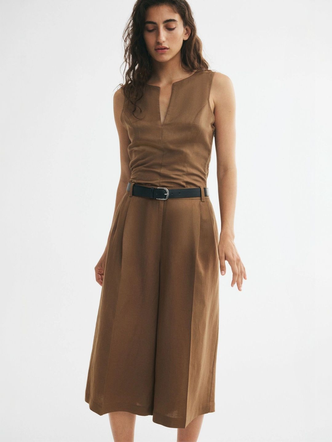 H&M Wide Linen-Blend Culottes-picture-12
