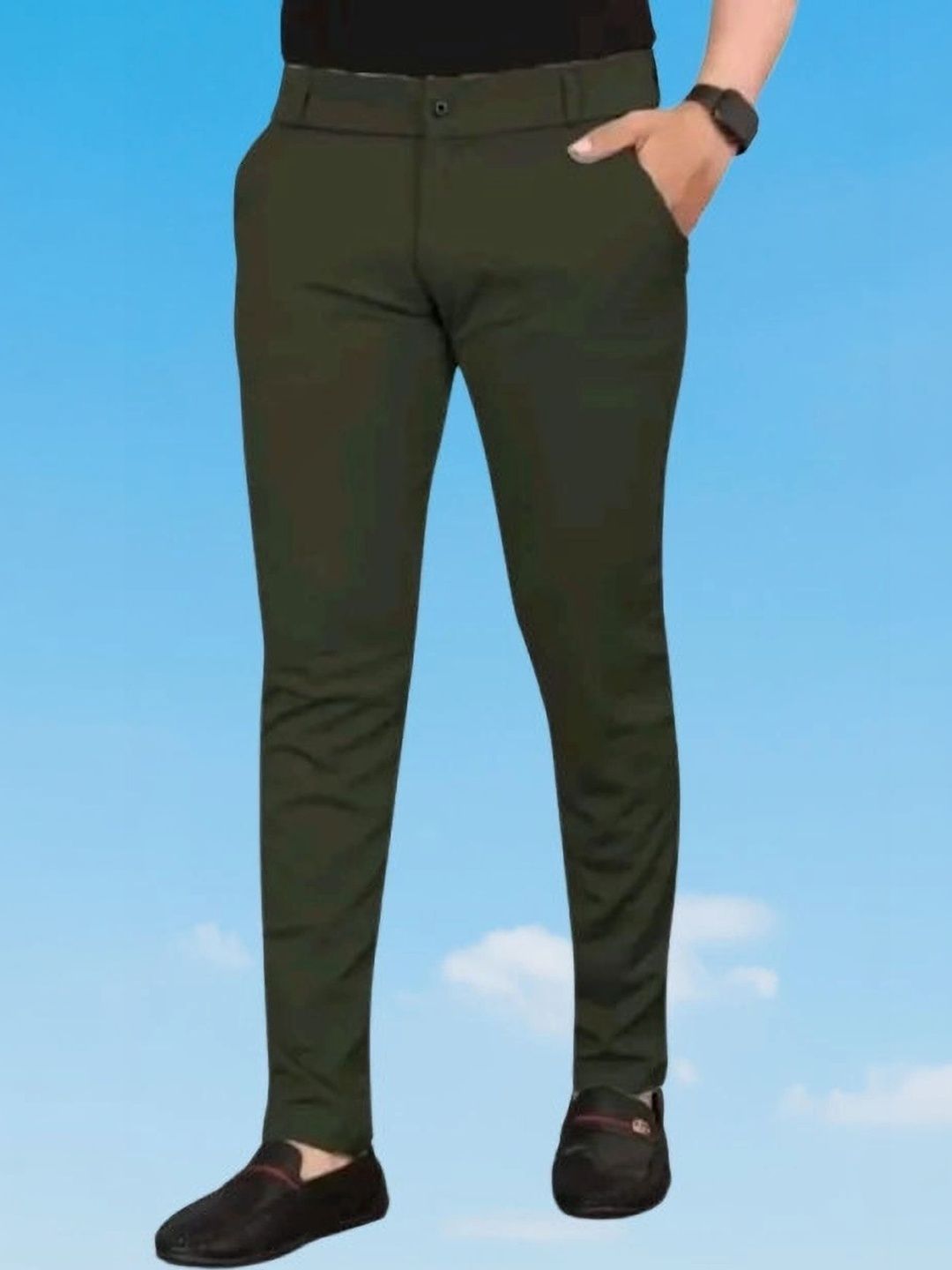 Nk staylish Men Smart Skinny Fit Trousers-picture-25