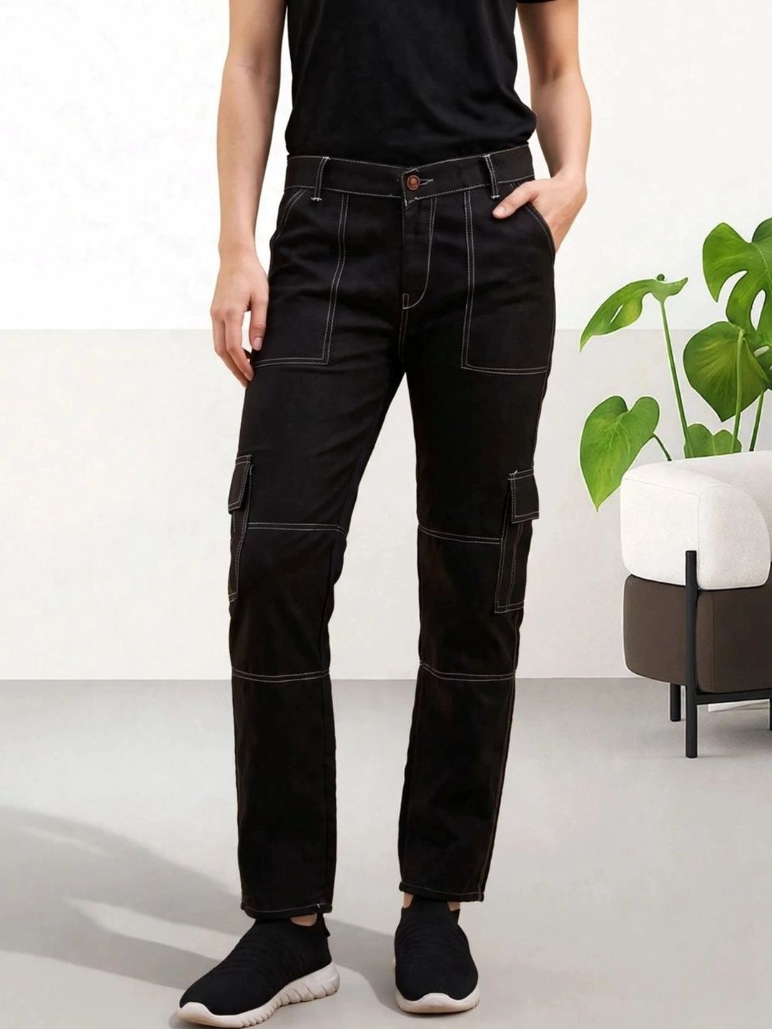 Mast & Harbour Women Classic Cargos Trousers-picture-41