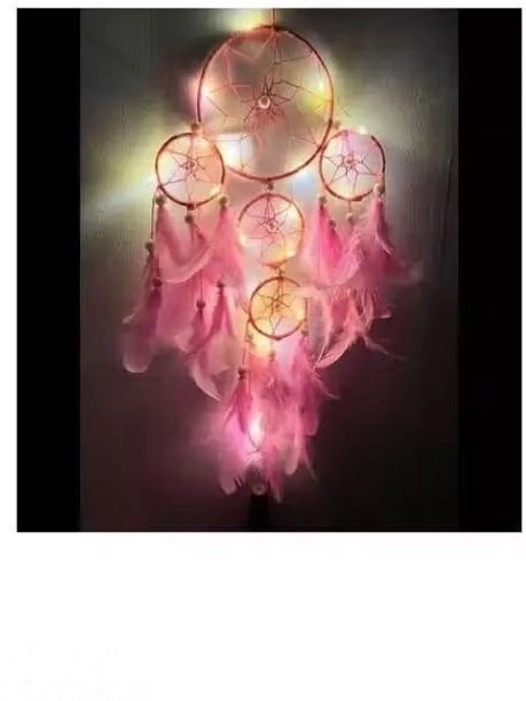 MEHRUNA Pink & Yellow Self-Designed Circular Handcrafted Bohemian Windchimes-image-49