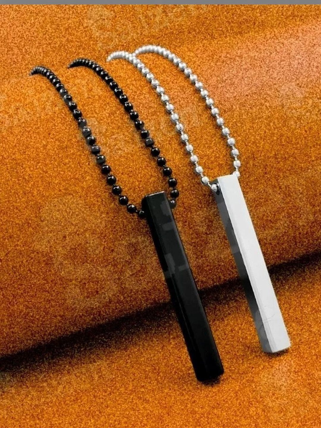 Malas Collection Rhodium-Plated Geometric Pendants with Chains-picture-33
