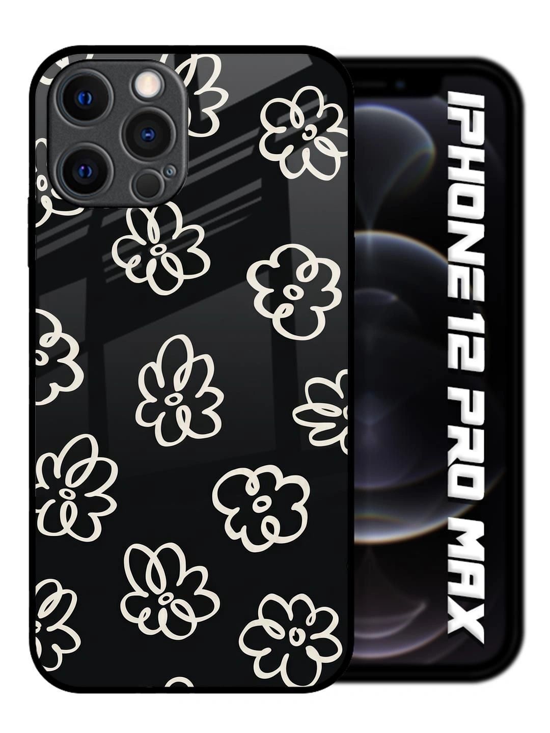 QRIOH Floral Printed iPhone 12 Pro Max Back Case Mobile Accessories-picture-38