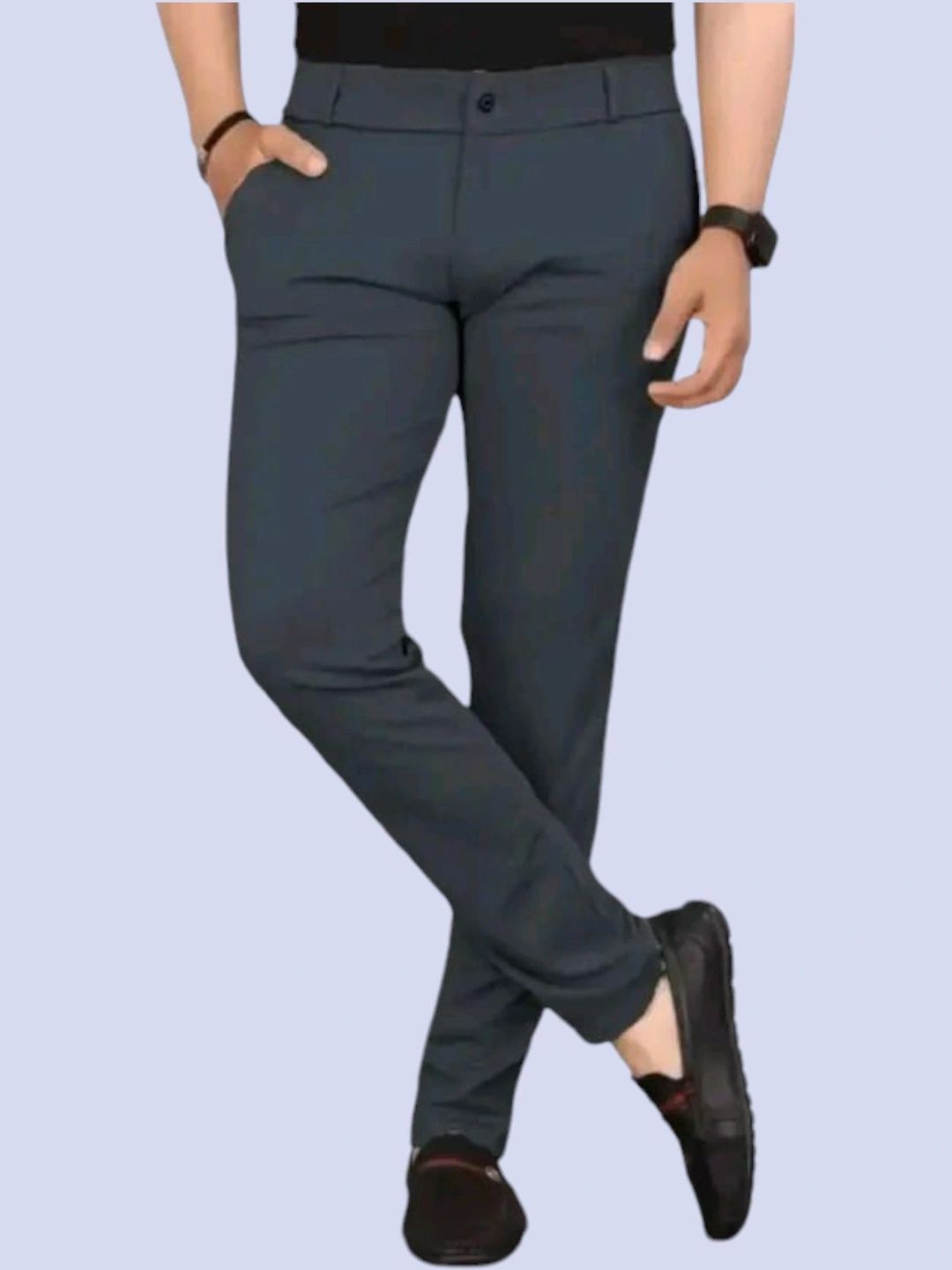 Nk staylish Men Smart Slim Fit Easy Wash Trousers-picture-32