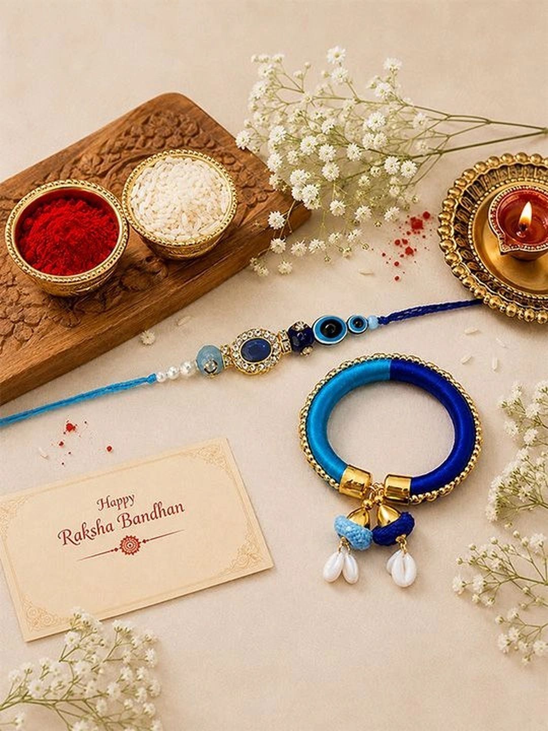 ASIDEA Pack Of 2 Rakhi Gift Set-picture-23