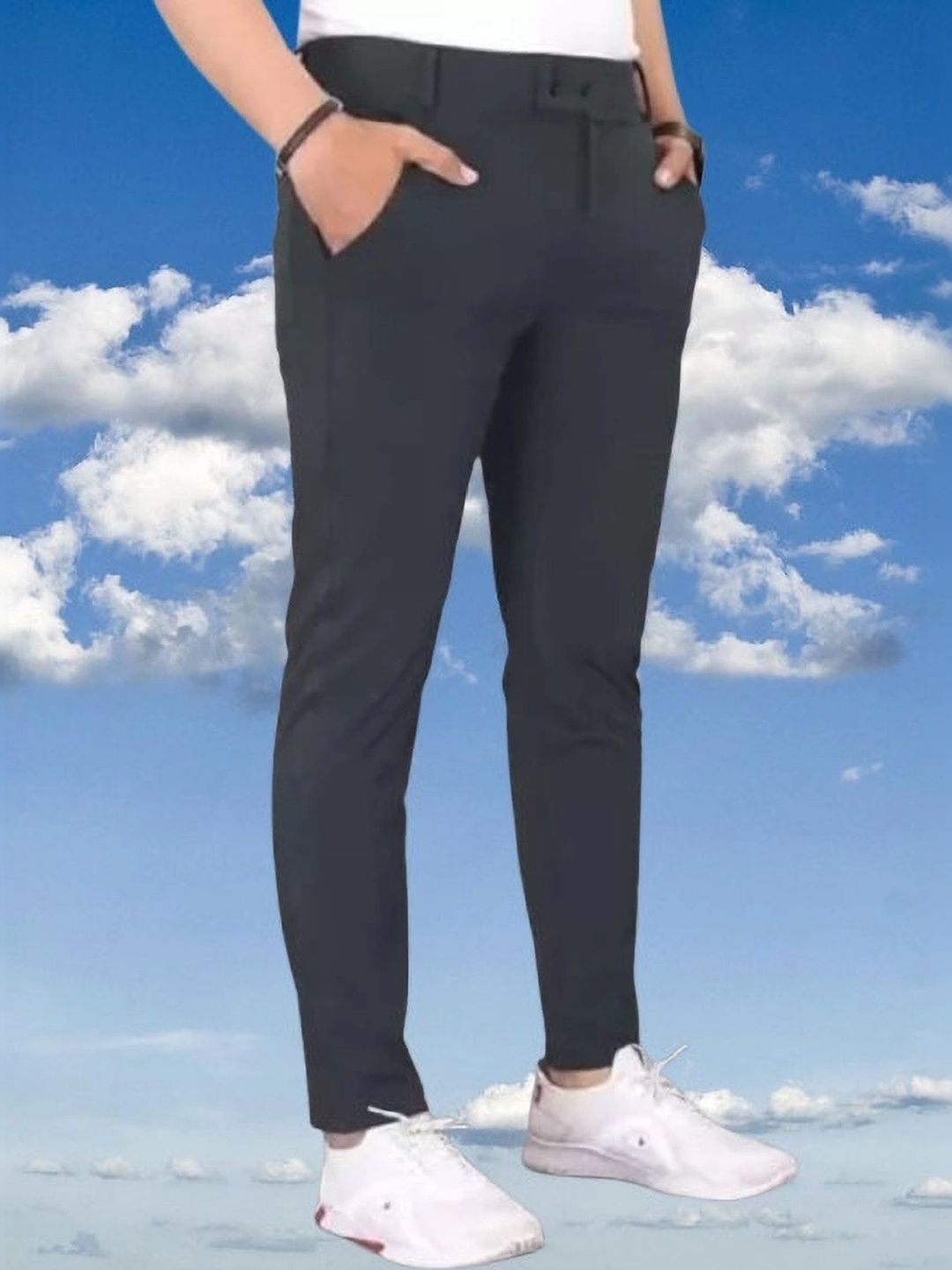 Nk staylish Men Smart Slim Fit Trousers-picture-52