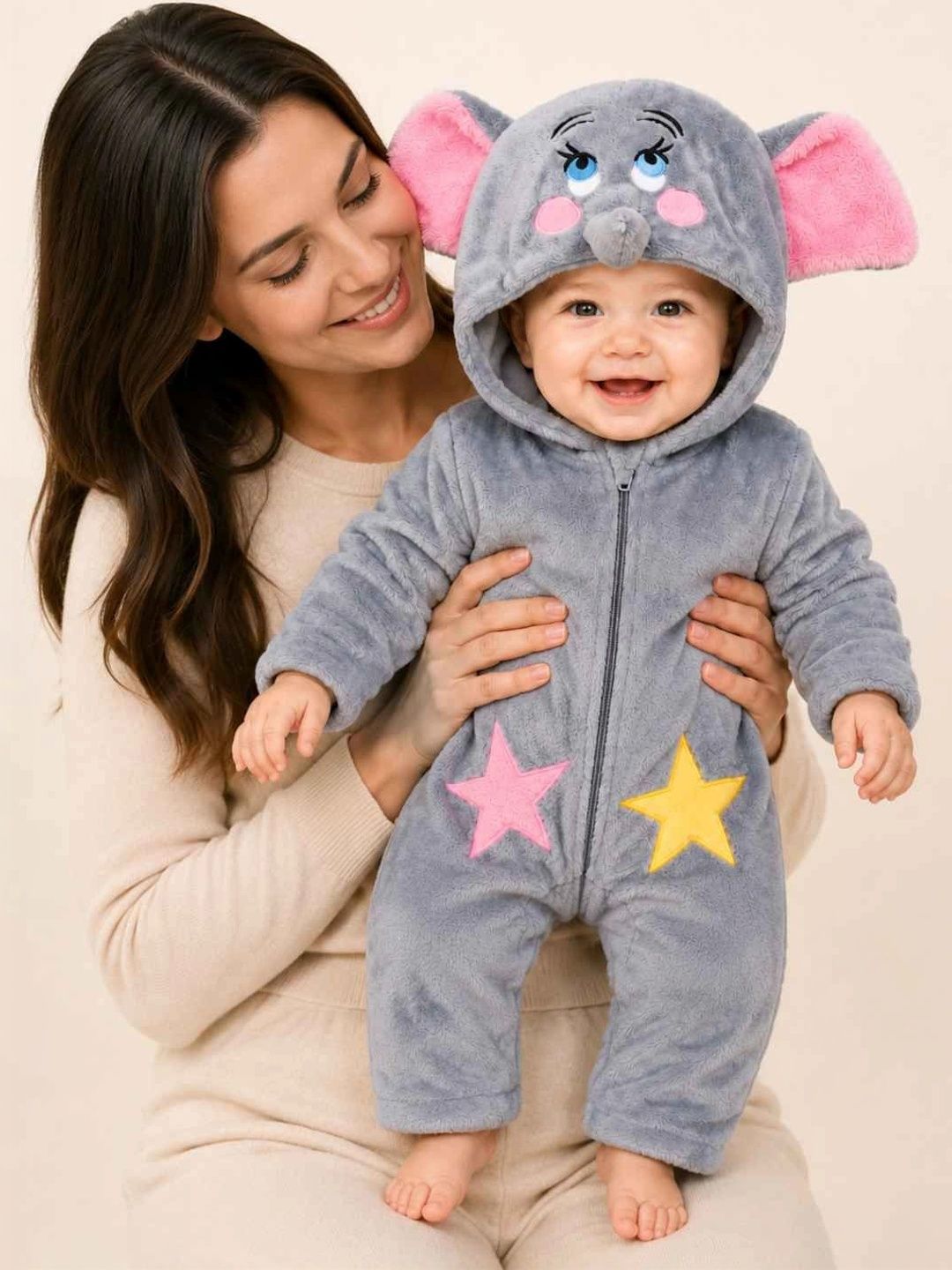 Cuddleloom Infants Animal Printed Hooded Rompers-picture-19