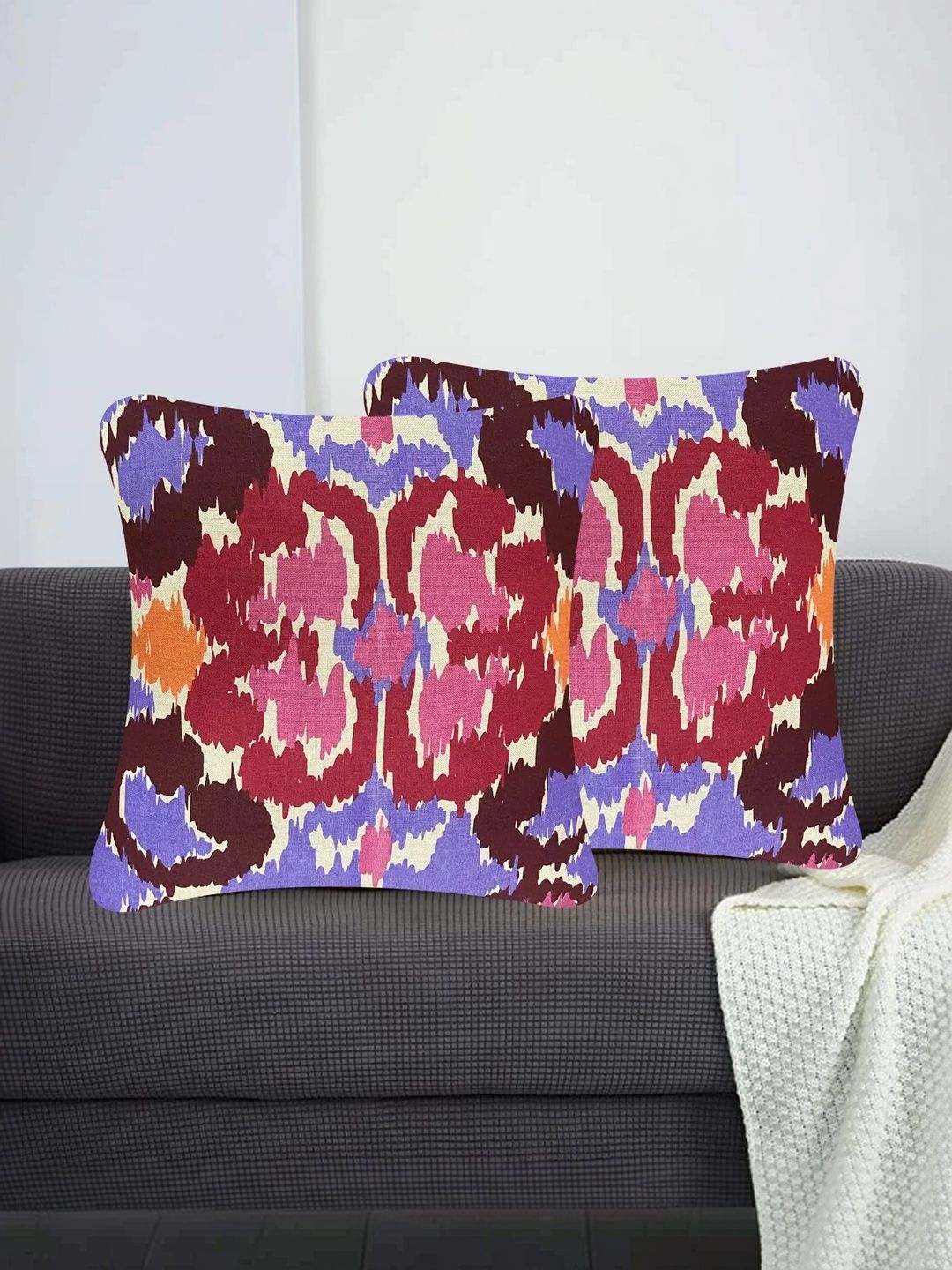 SAJAVAT Purple & Pink Set of 2 Cushion Covers-image-42