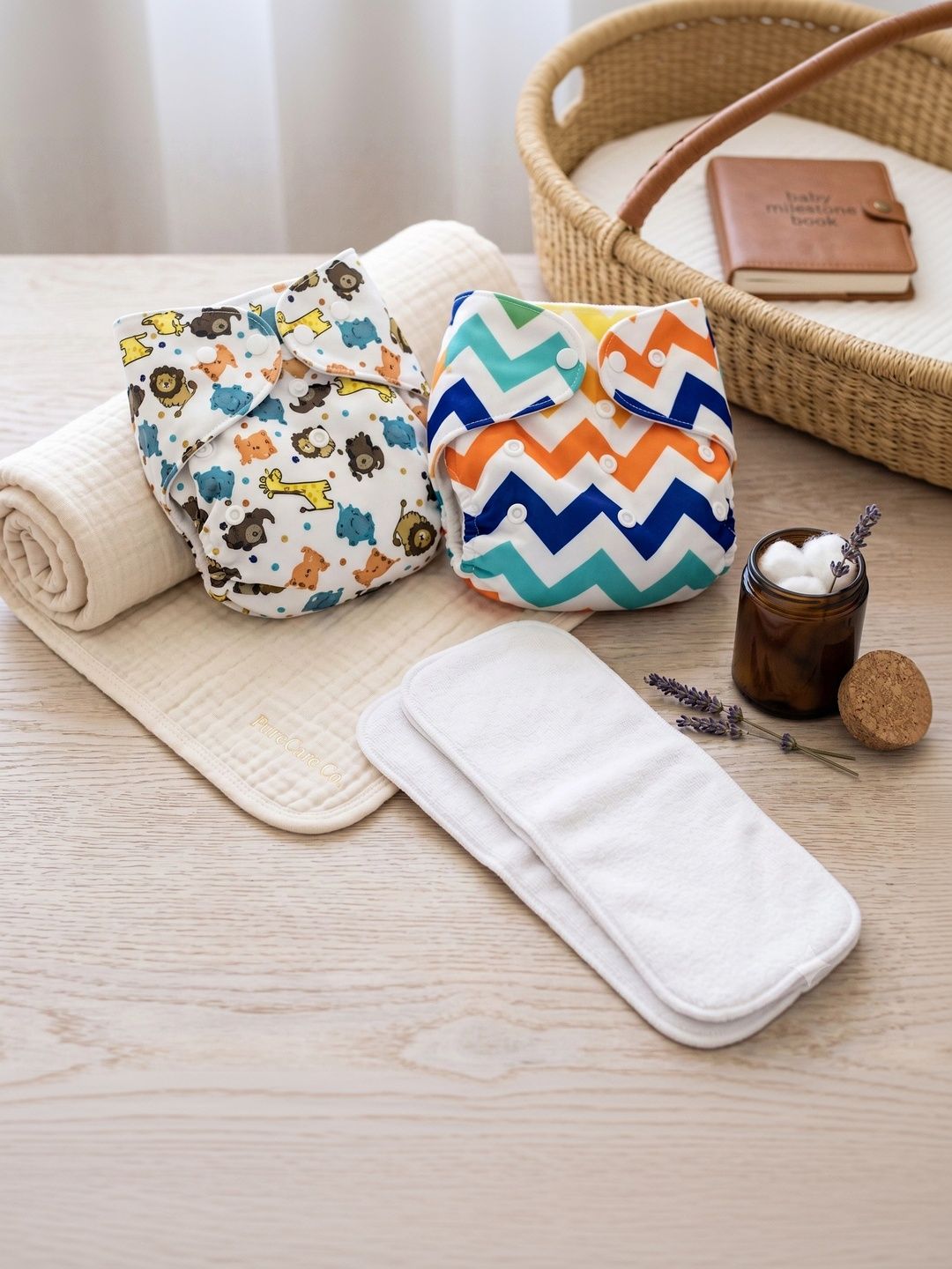 ocean count Set Of 2 Reusable Cloth Baby Diaper-image-37