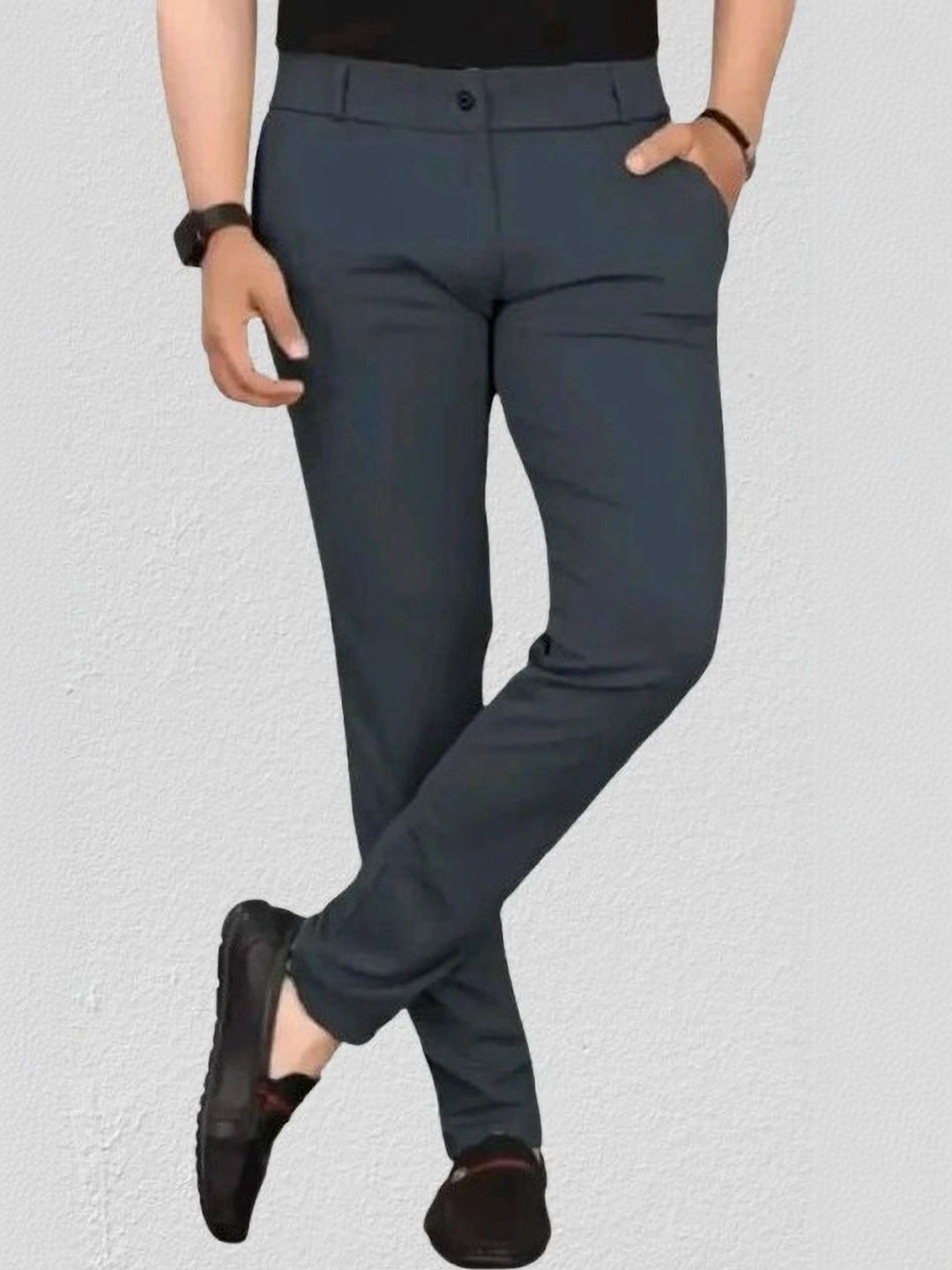 Nk staylish Men Smart Slim Fit Trousers-picture-40