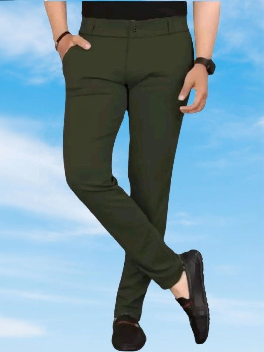 Nk staylish Men Smart Slim Fit Easy Wash Chinos Trousers-picture-48