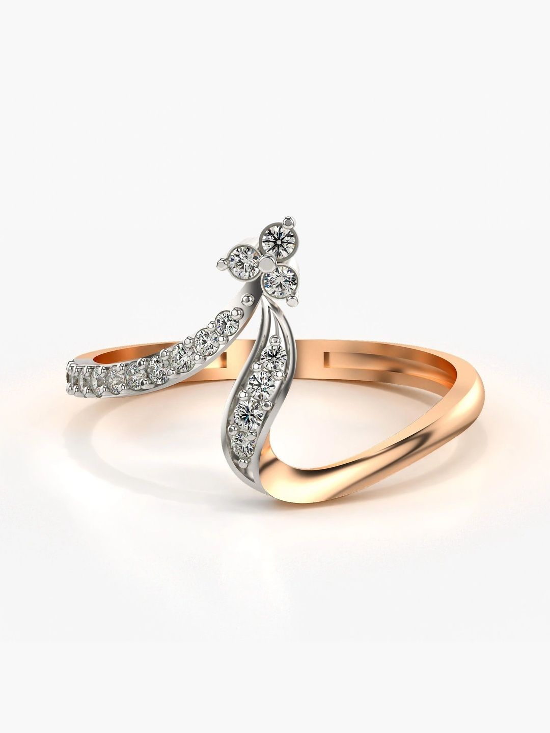 VALANOVA 9KT Rose Gold Finger Ring With 0.18 CT Lab Grown Diamond-1.35 g-image-22