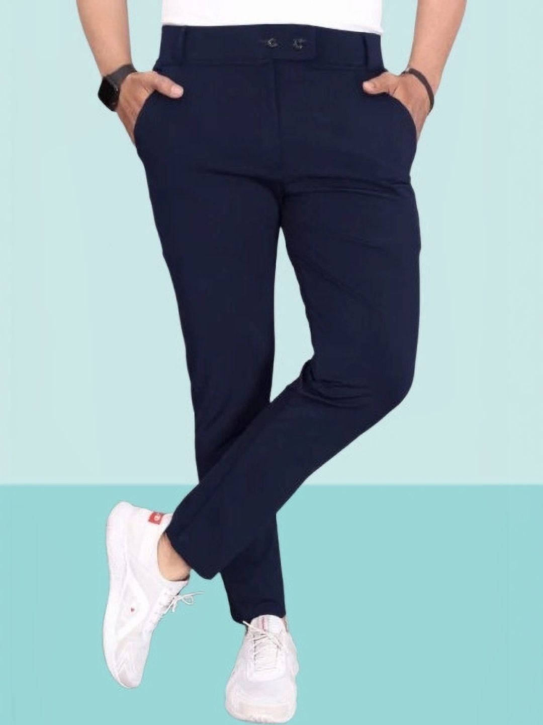 Nk staylish Men Smart Slim Fit Trousers-picture-36