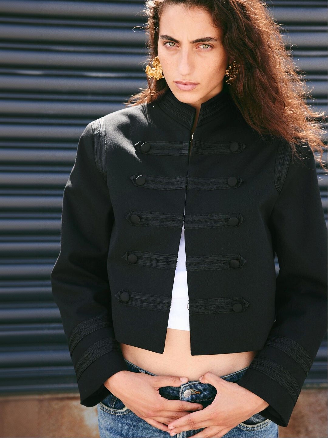H&M Women Crop Woven Jacket-picture-41