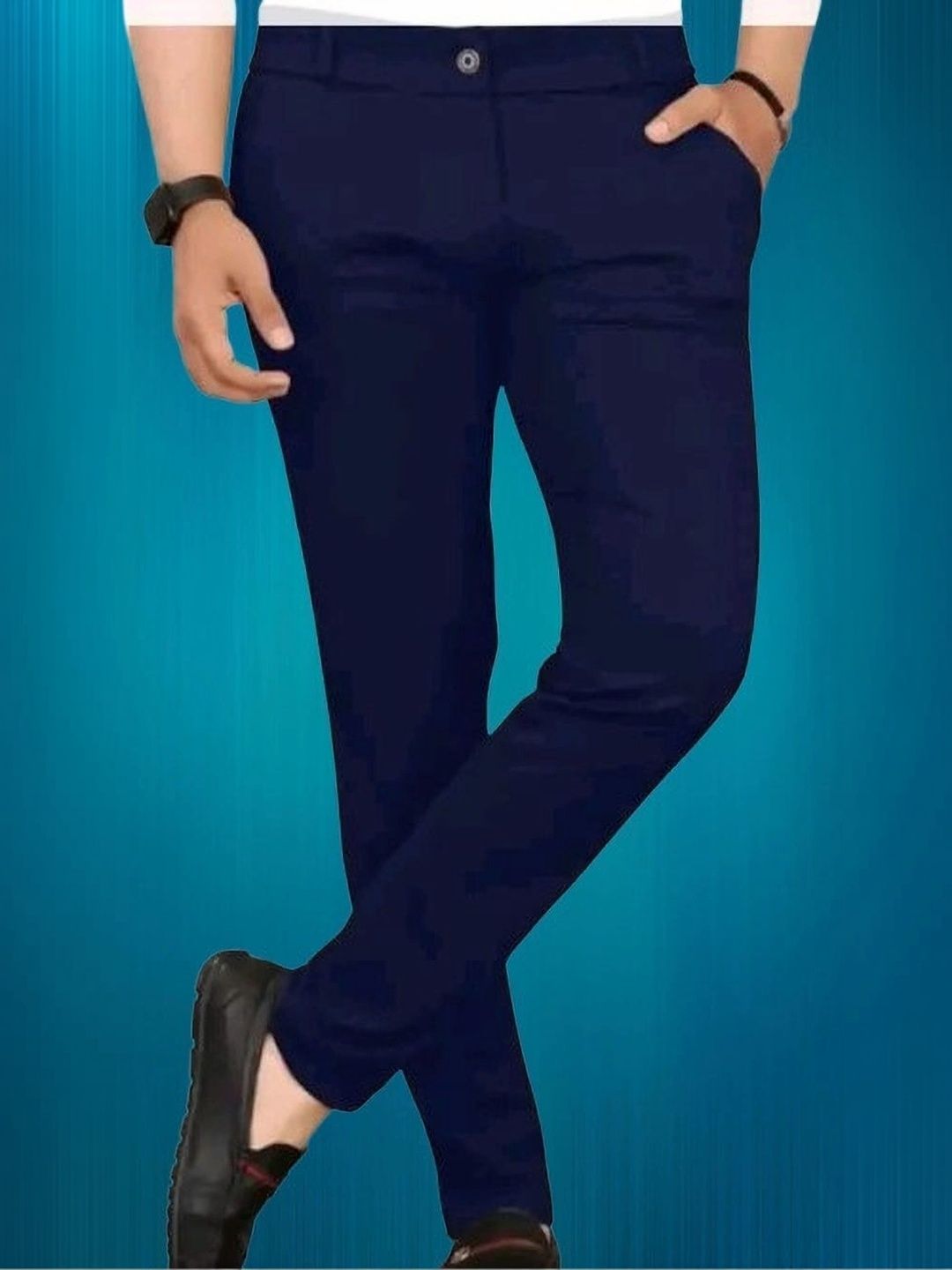 Nk staylish Men Smart Slim Fit Trousers-picture-11