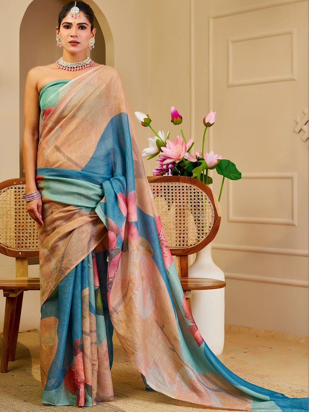 PHEASANT Floral Designer Saree-picture-53