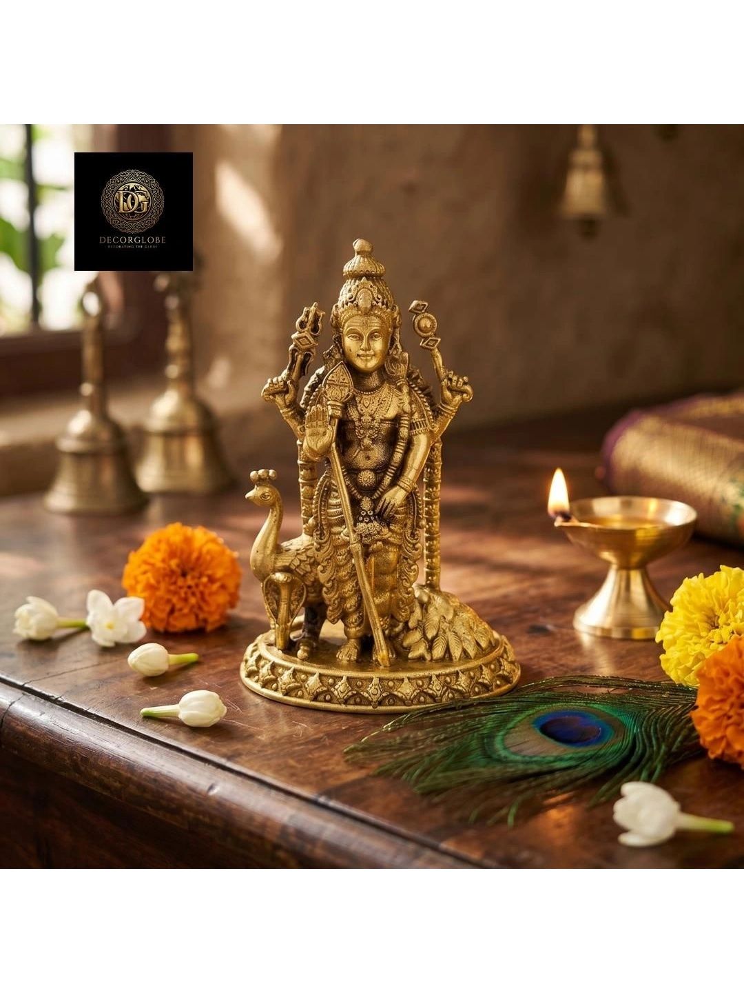 DecorGlobe Gold-Toned Religious Idol Showpiece-image-39