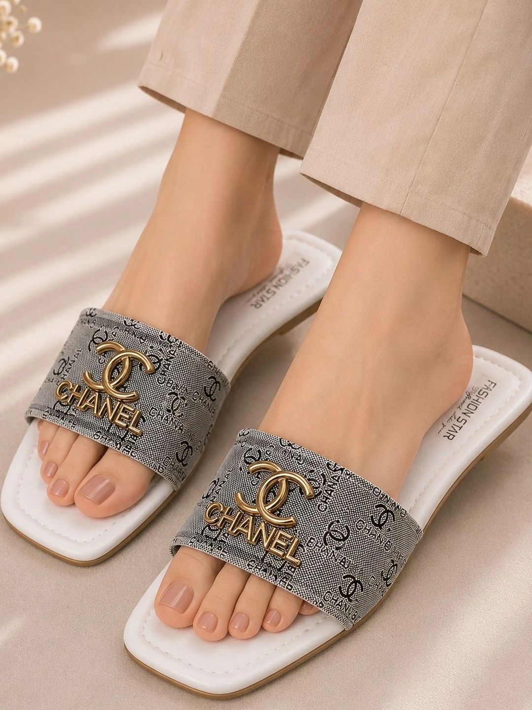 RJ FOOTWEAR Women Printed Open Toe Flats with Buckles-image-12