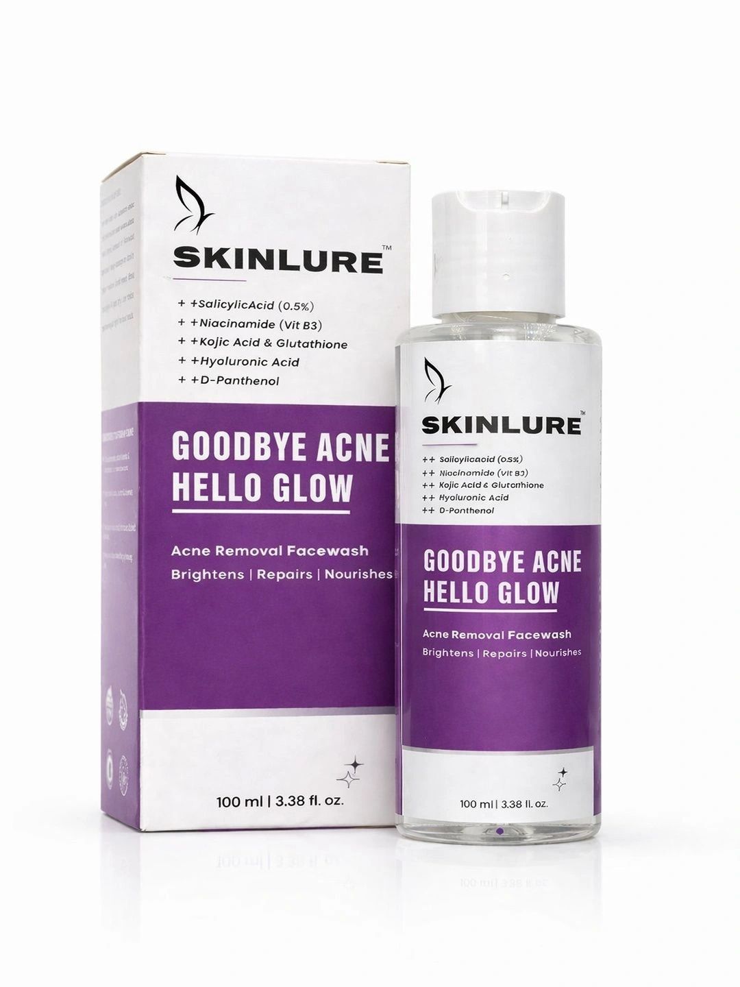 Skinlure Goodbye Acne Hello Glow Face Wash - 100 ml-image-40